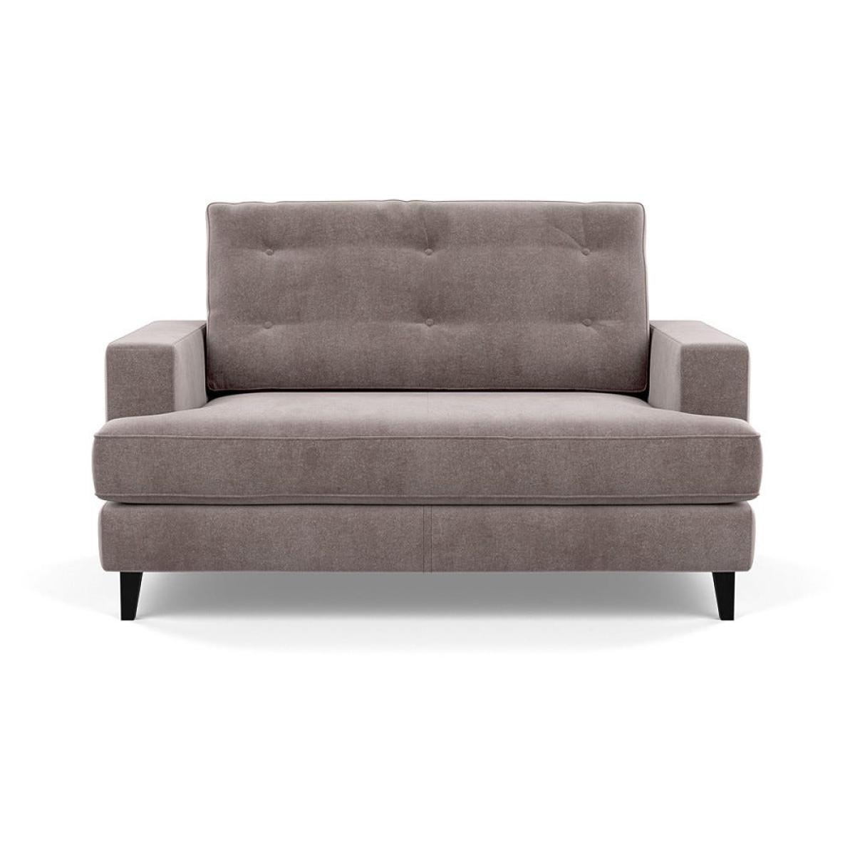 Heal's Mistral Loveseat Smart Luxe Velvet Mushroom Black Feet – image 2