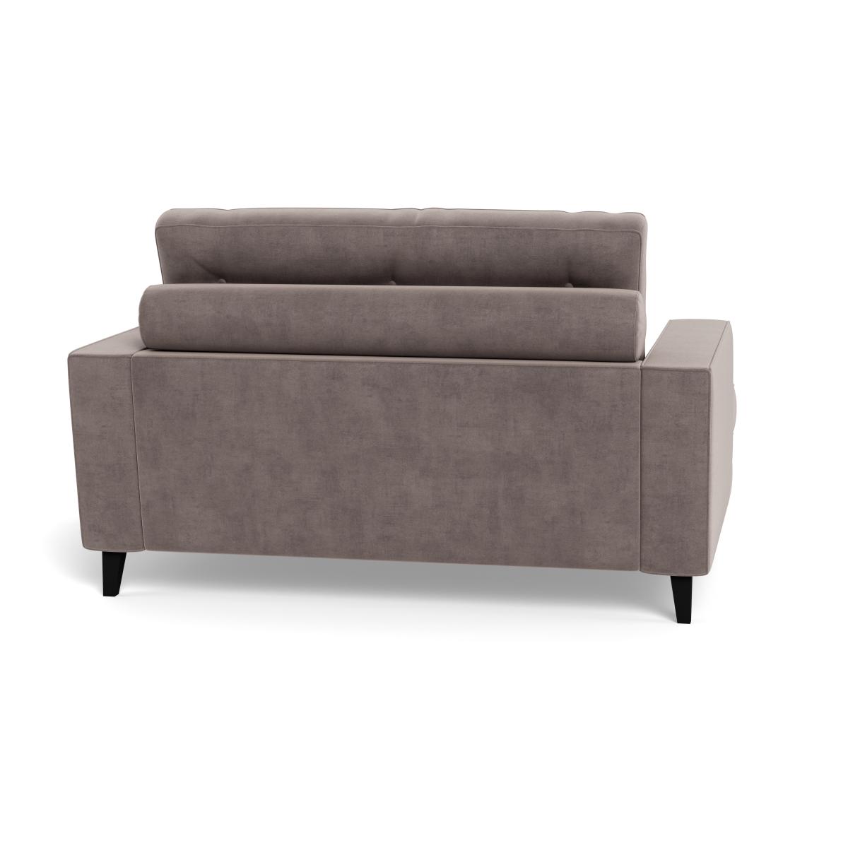 Heal's Mistral Loveseat Smart Luxe Velvet Mushroom Black Feet – image 6