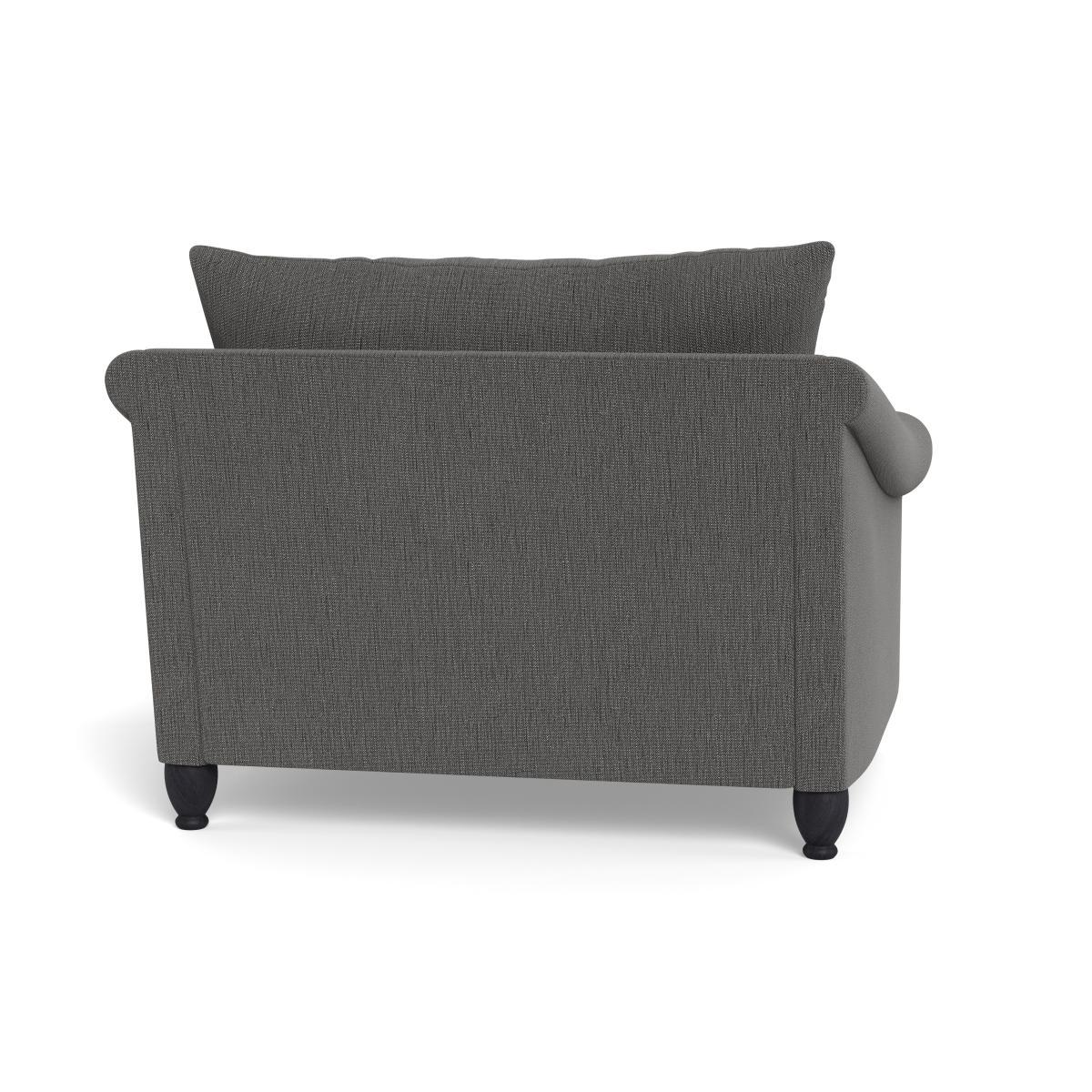 Heal's Devon Loveseat Smart Linen Mix Grey Dark Brown Stain Beech Feet - Heal's UK Furniture – image 5