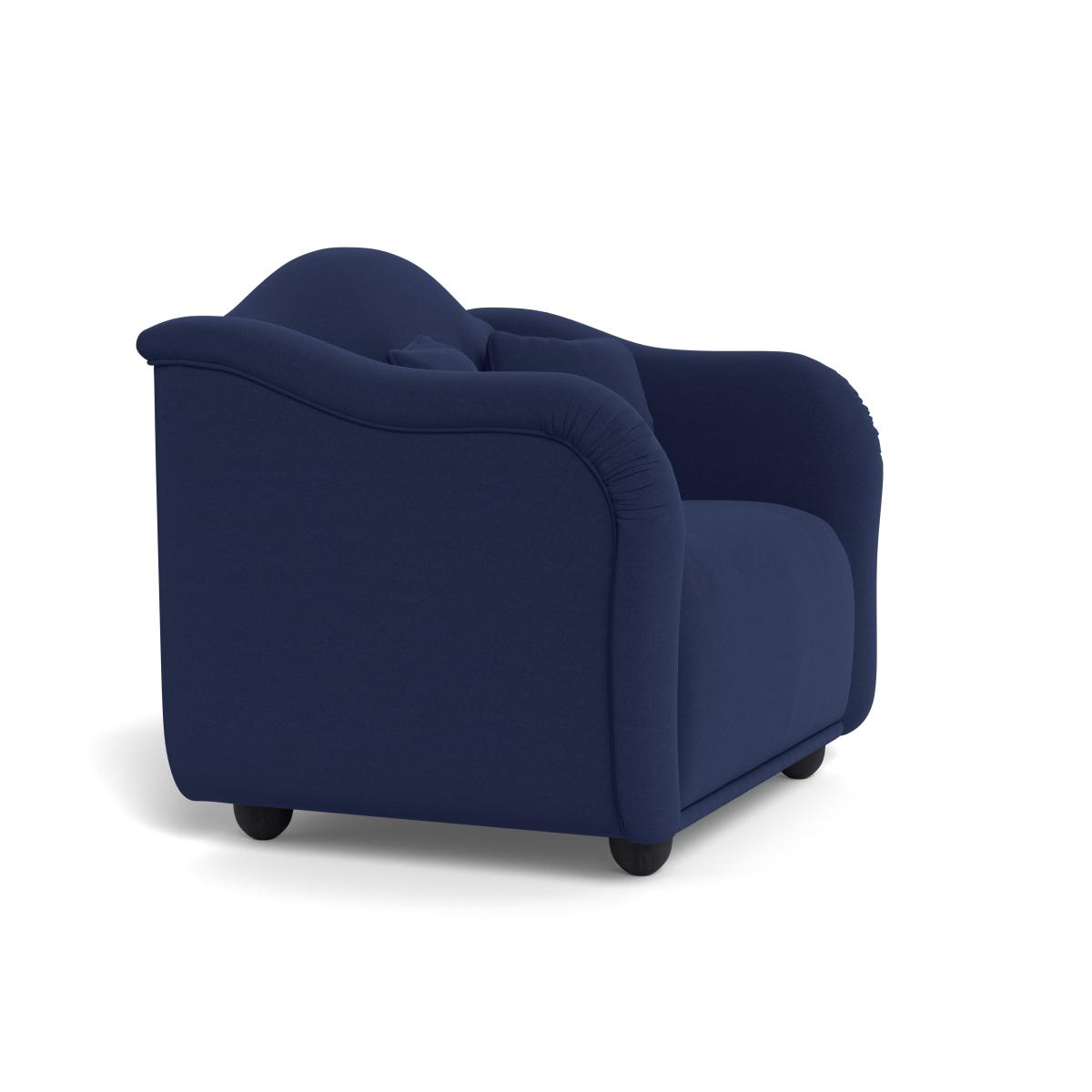 Heal's Tetbury Loveseat Melton Wool New Navy Walnut Stained Beech Feet – image 3