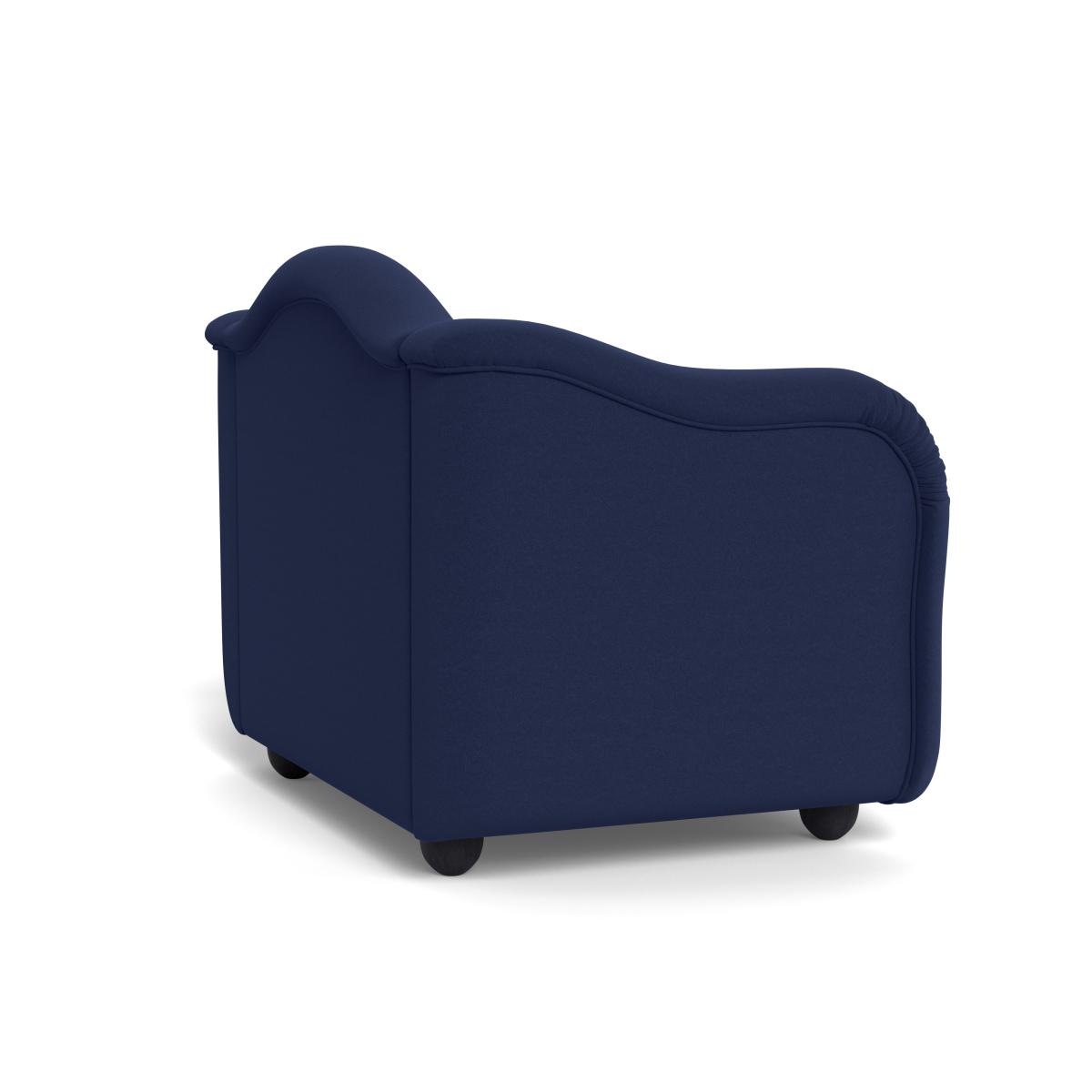 Heal's Tetbury Loveseat Melton Wool New Navy Walnut Stained Beech Feet – image 5
