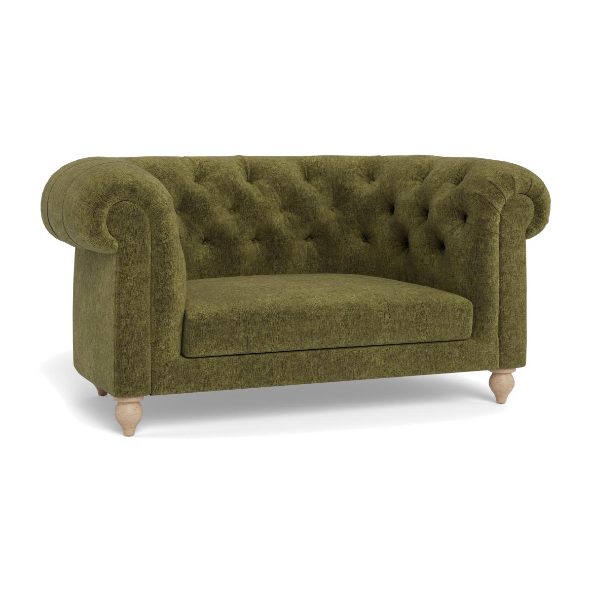 Heal's Fitzrovia Loveseat Boucle Velvet Wilder Black Feet – image 1