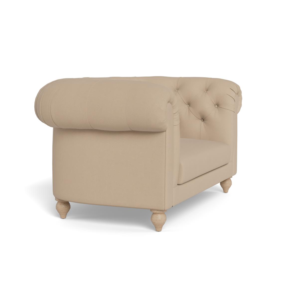 Heal's Fitzrovia Loveseat Capelo Linen-Cotton Bamboo Black Feet – image 2