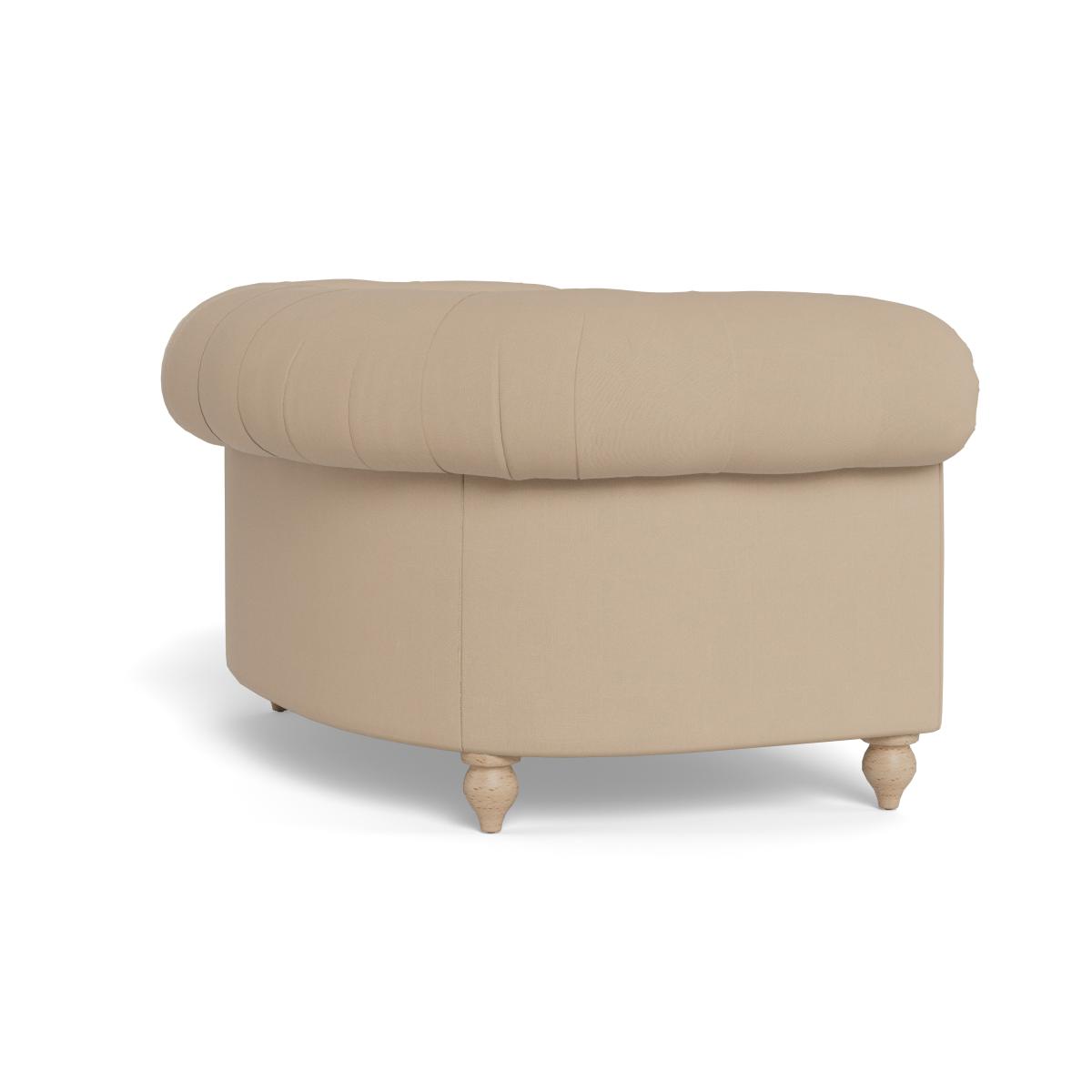 Heal's Fitzrovia Loveseat Capelo Linen-Cotton Bamboo Black Feet – image 4