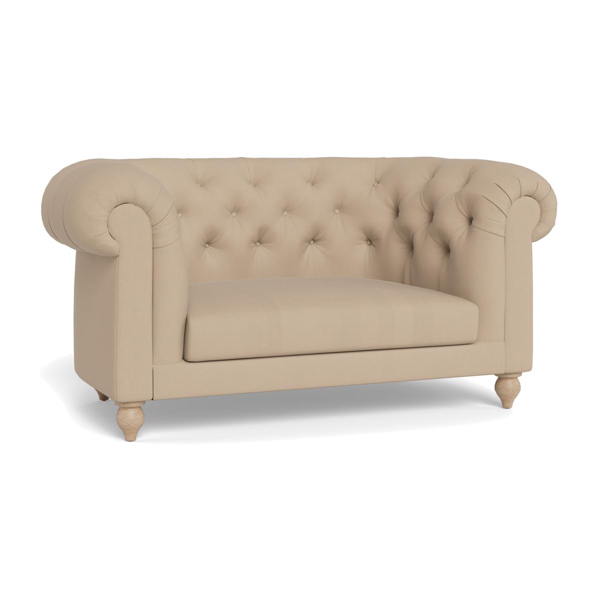 Heal's Fitzrovia Loveseat Capelo Linen-Cotton Bamboo Black Feet – image 1