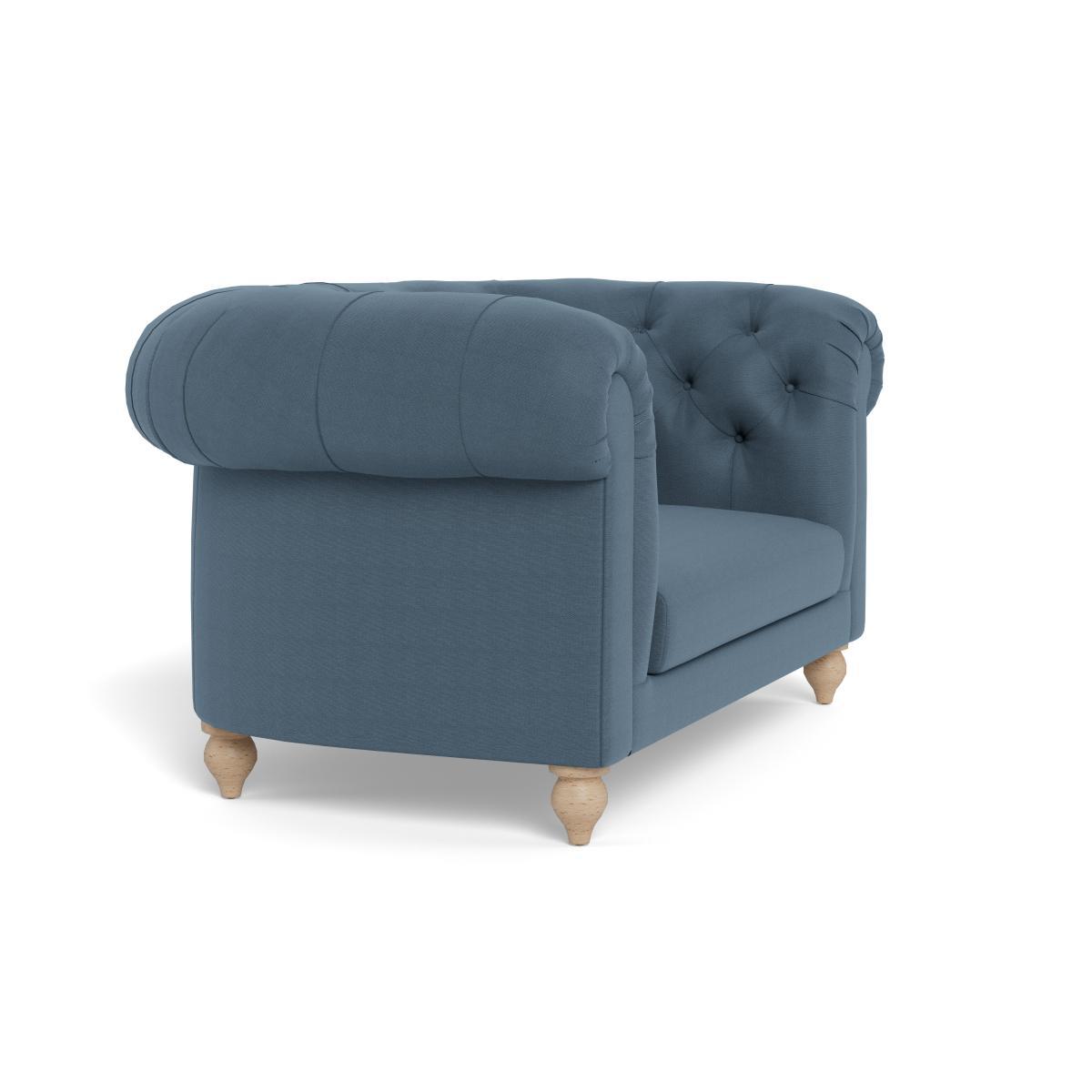 Heal's Fitzrovia Loveseat Capelo LinenCotton Mineral Black Feet - Heal's UK Furniture – image 2