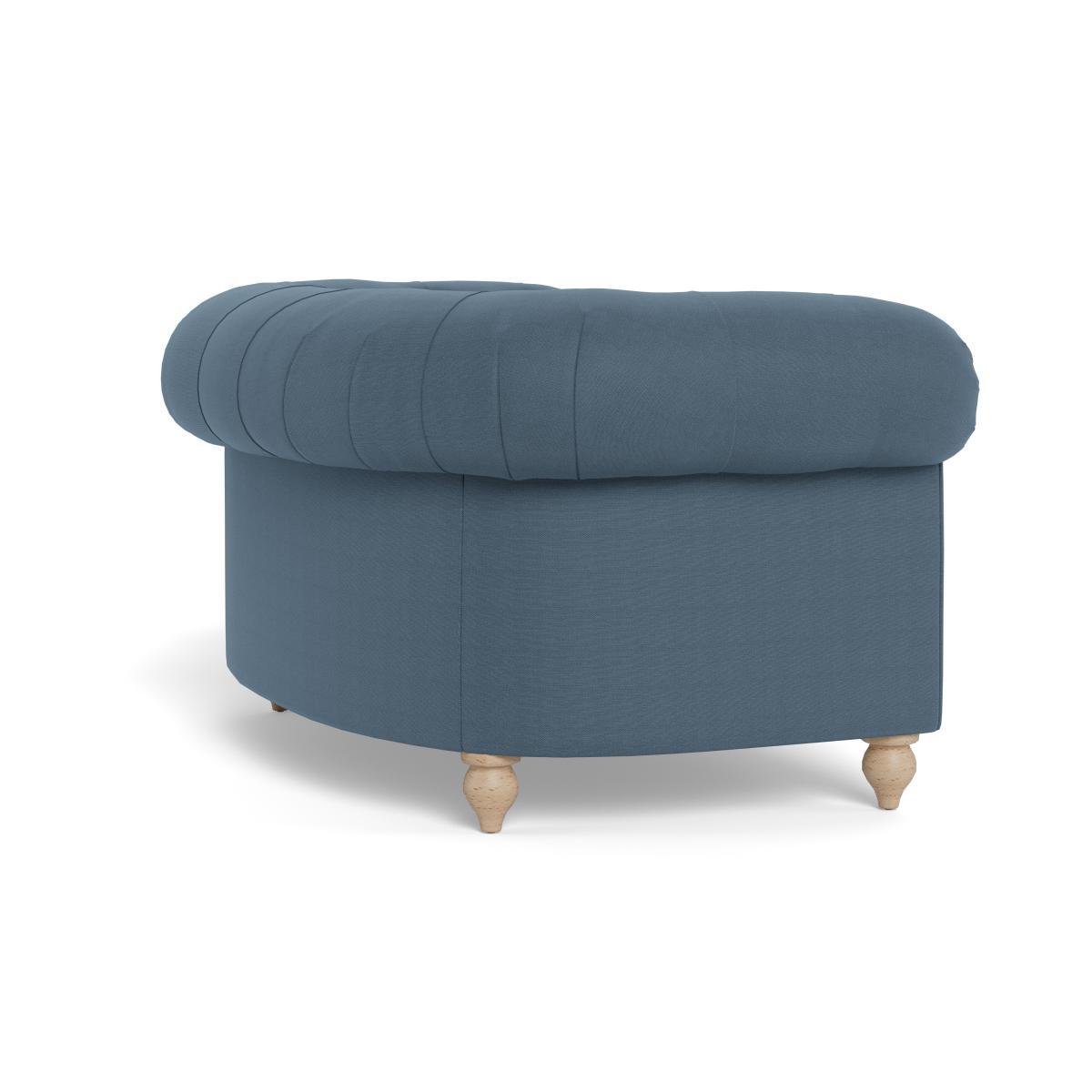 Heal's Fitzrovia Loveseat Capelo LinenCotton Mineral Black Feet - Heal's UK Furniture – image 4