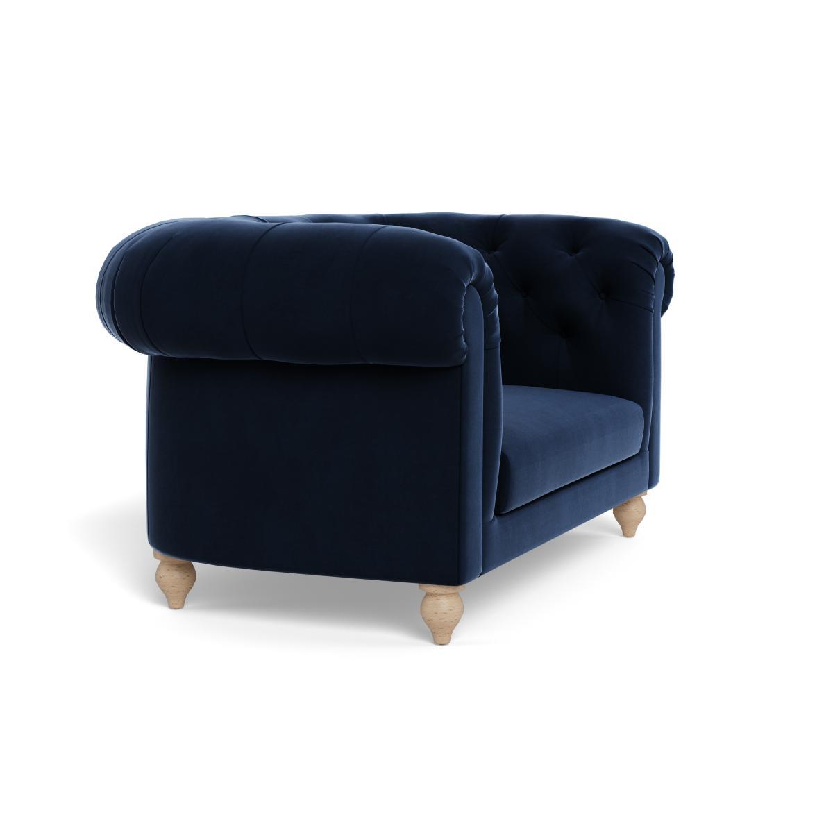 Heal's Fitzrovia Loveseat Smart Velvet Dusk Black Feet - Heal's UK Furniture – image 2