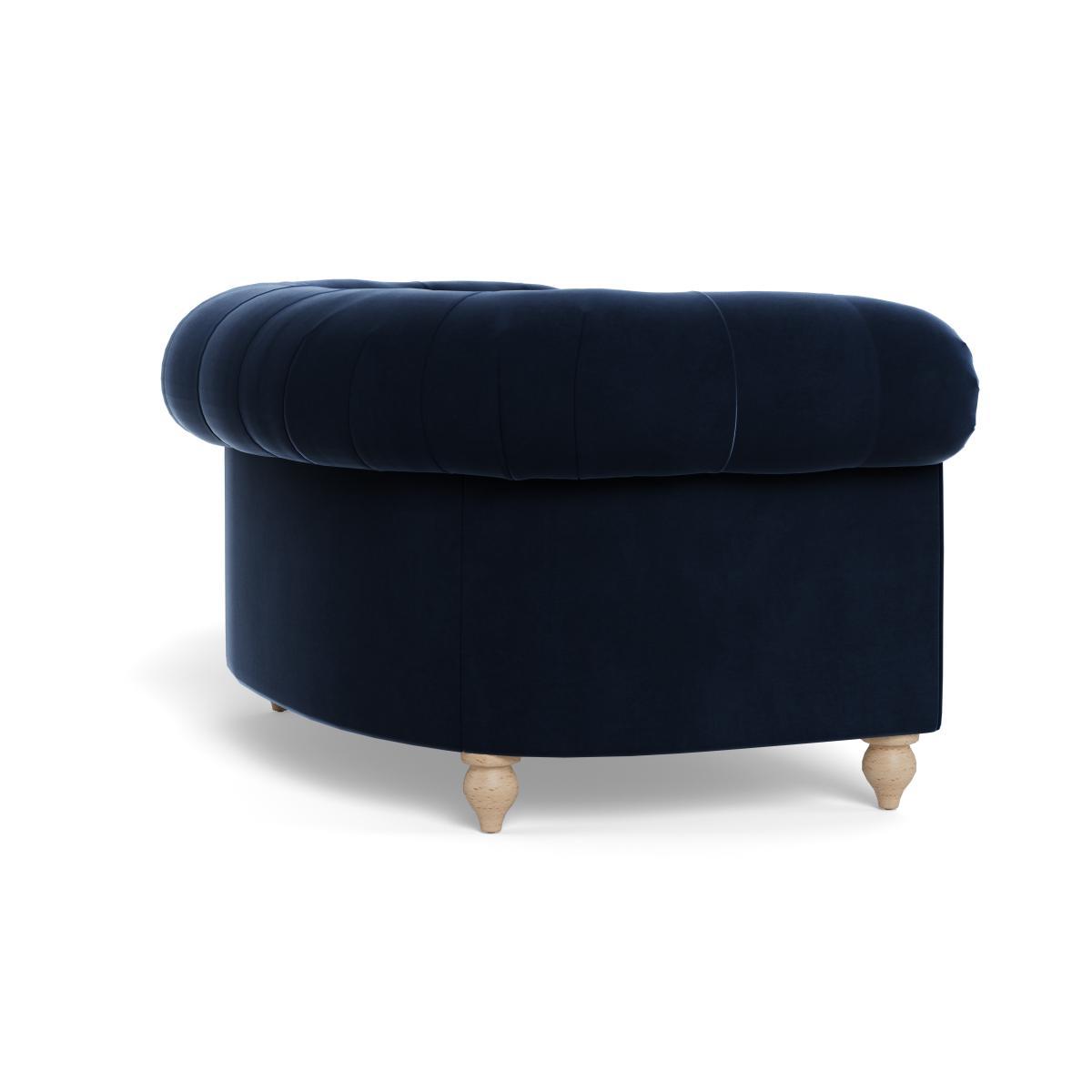 Heal's Fitzrovia Loveseat Smart Velvet Dusk Black Feet - Heal's UK Furniture – image 4