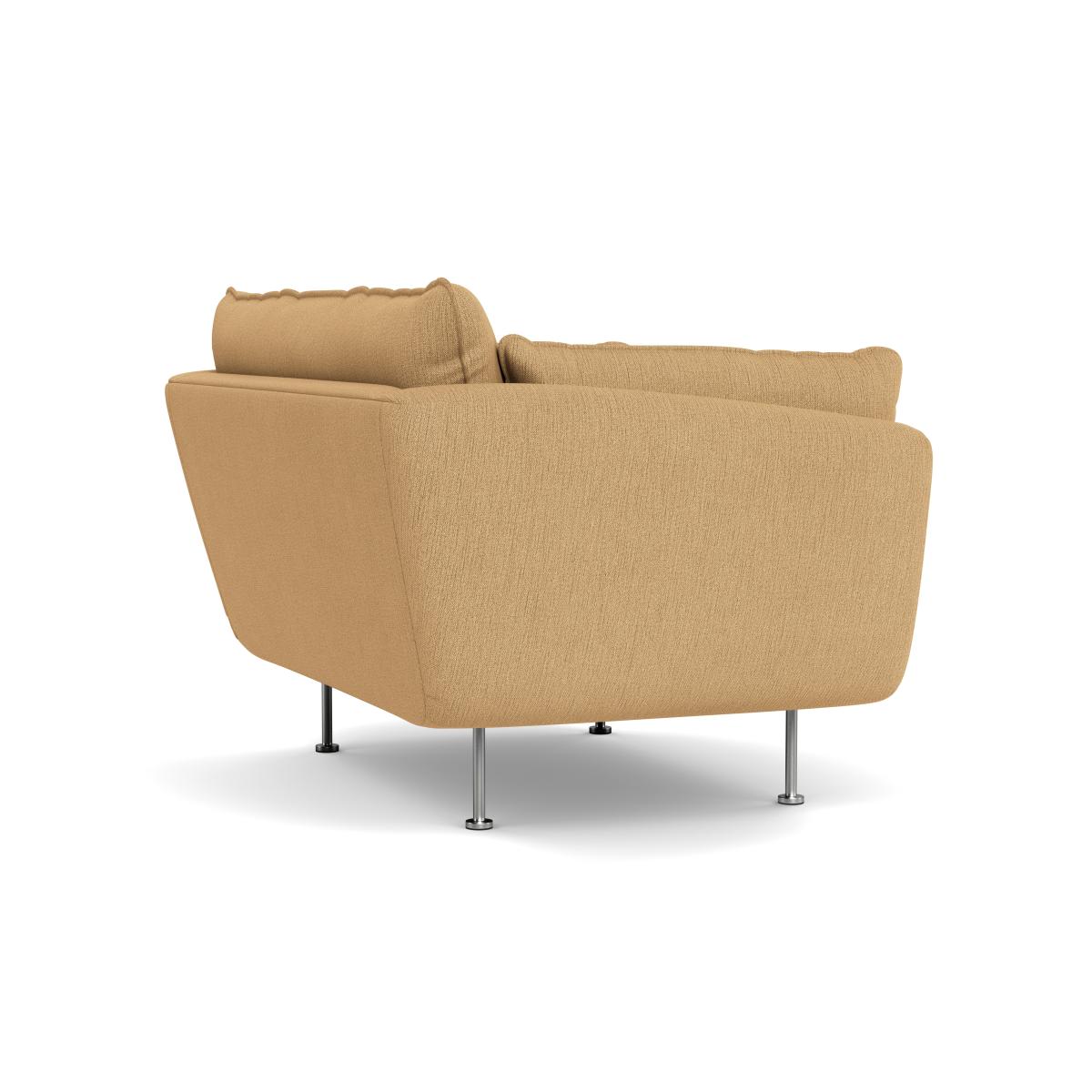 Heal's Allora Loveseat Smart Linen Mix Sand Brass Feet – image 5