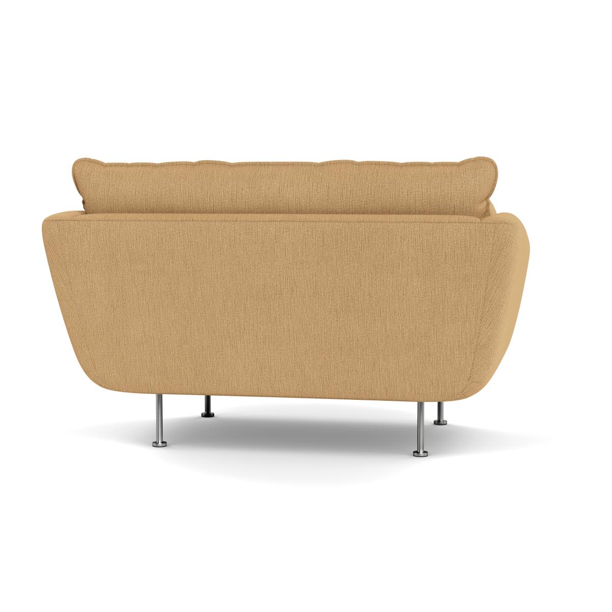 Heal's Allora Loveseat Smart Linen Mix Sand Brass Feet – image 6