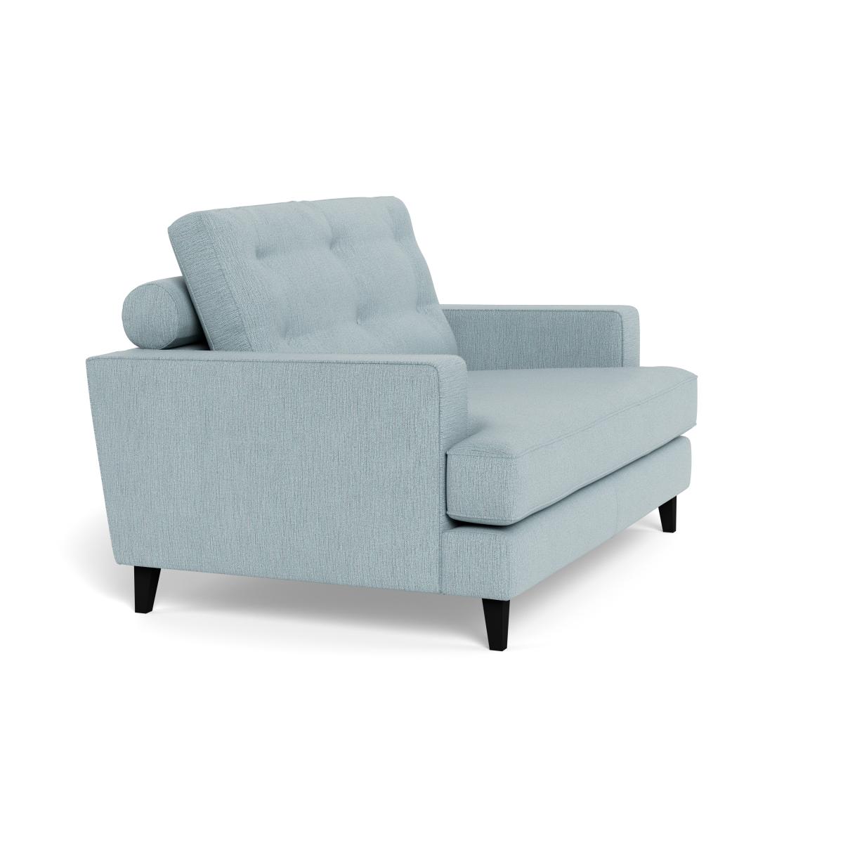 Heal's Mistral Loveseat Smart Linen Mix Duck Egg Natural Feet – image 2