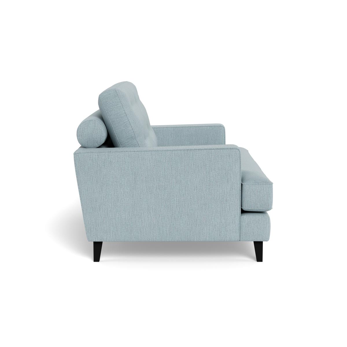 Heal's Mistral Loveseat Smart Linen Mix Duck Egg Natural Feet – image 3
