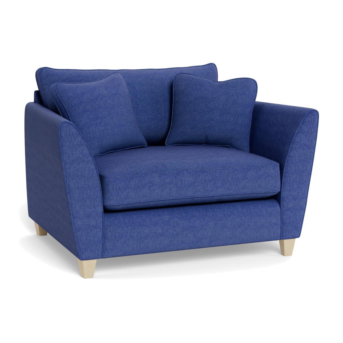 Heal's Torino Loveseat Smart Linen Duck Egg Natural Ash Feet - Heal's UK Furniture – image 1
