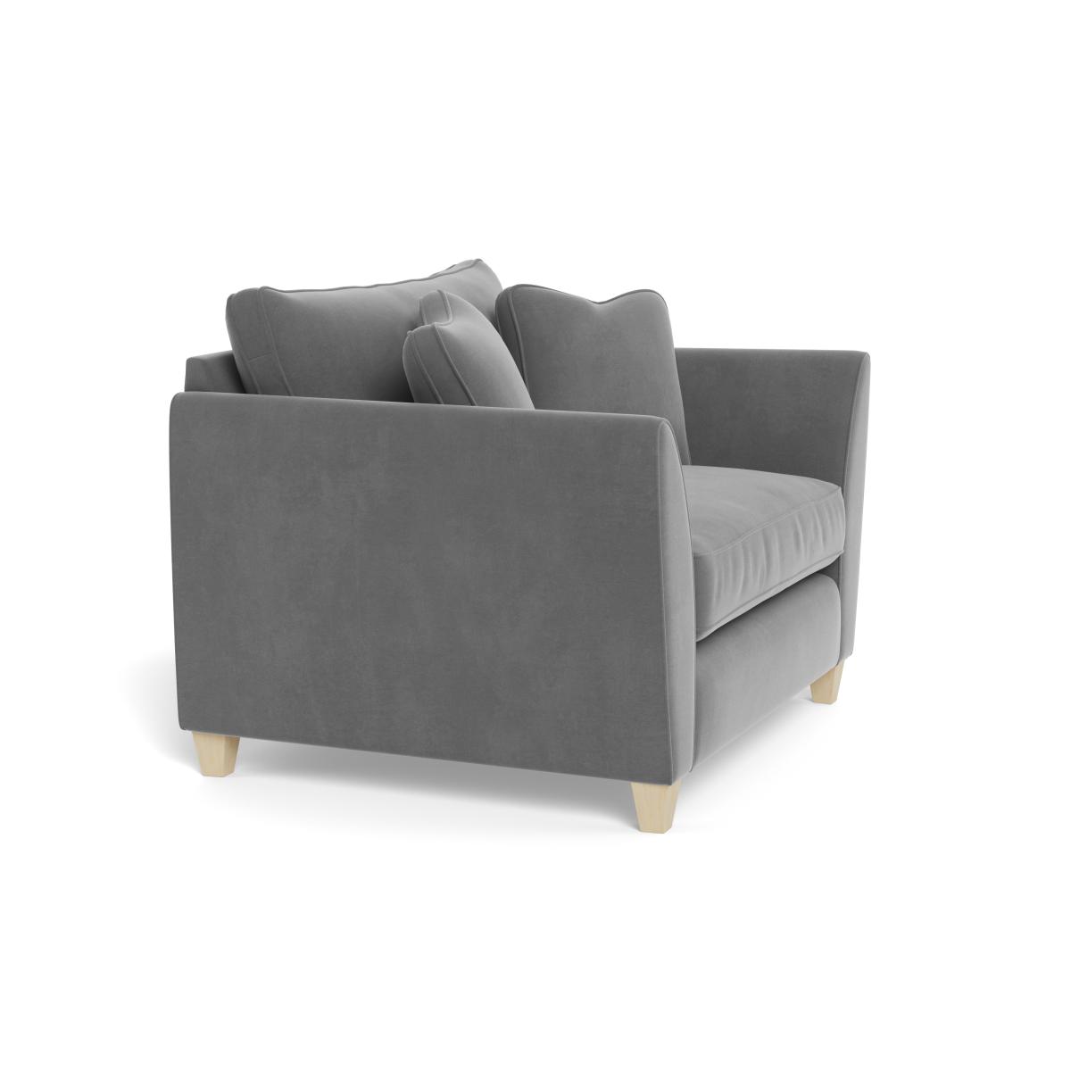 Heal's Torino Loveseat Smart Velvet Mercury Black Feet - Heal's UK Furniture – image 2