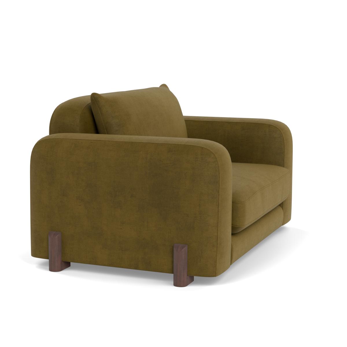 Heal's Nuvola Loveseat Smart Luxe Velvet Peridot Natural Oak Feet – image 3