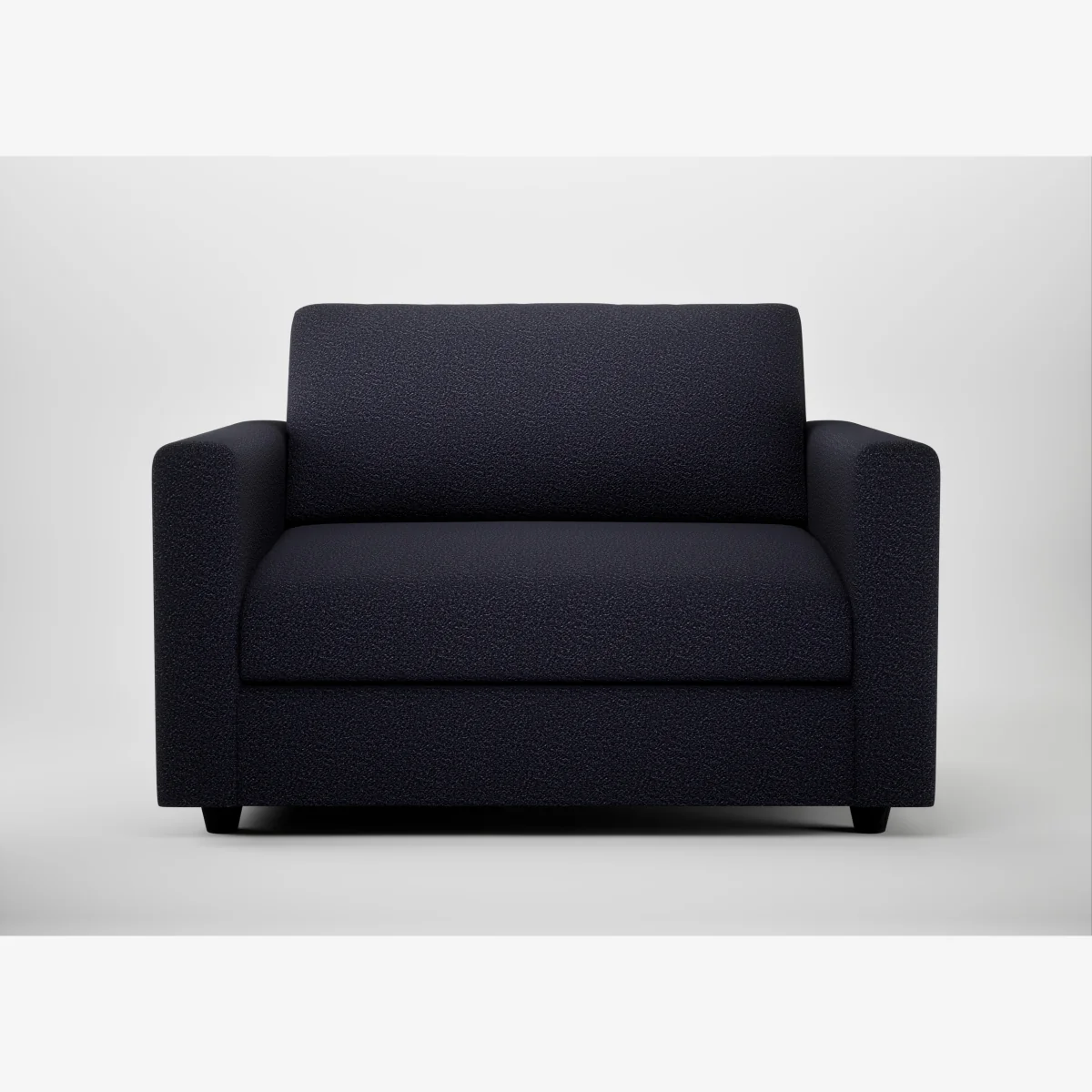 Heal's Nimbus II Loveseat Boucle Indigo Black Feet – image 1