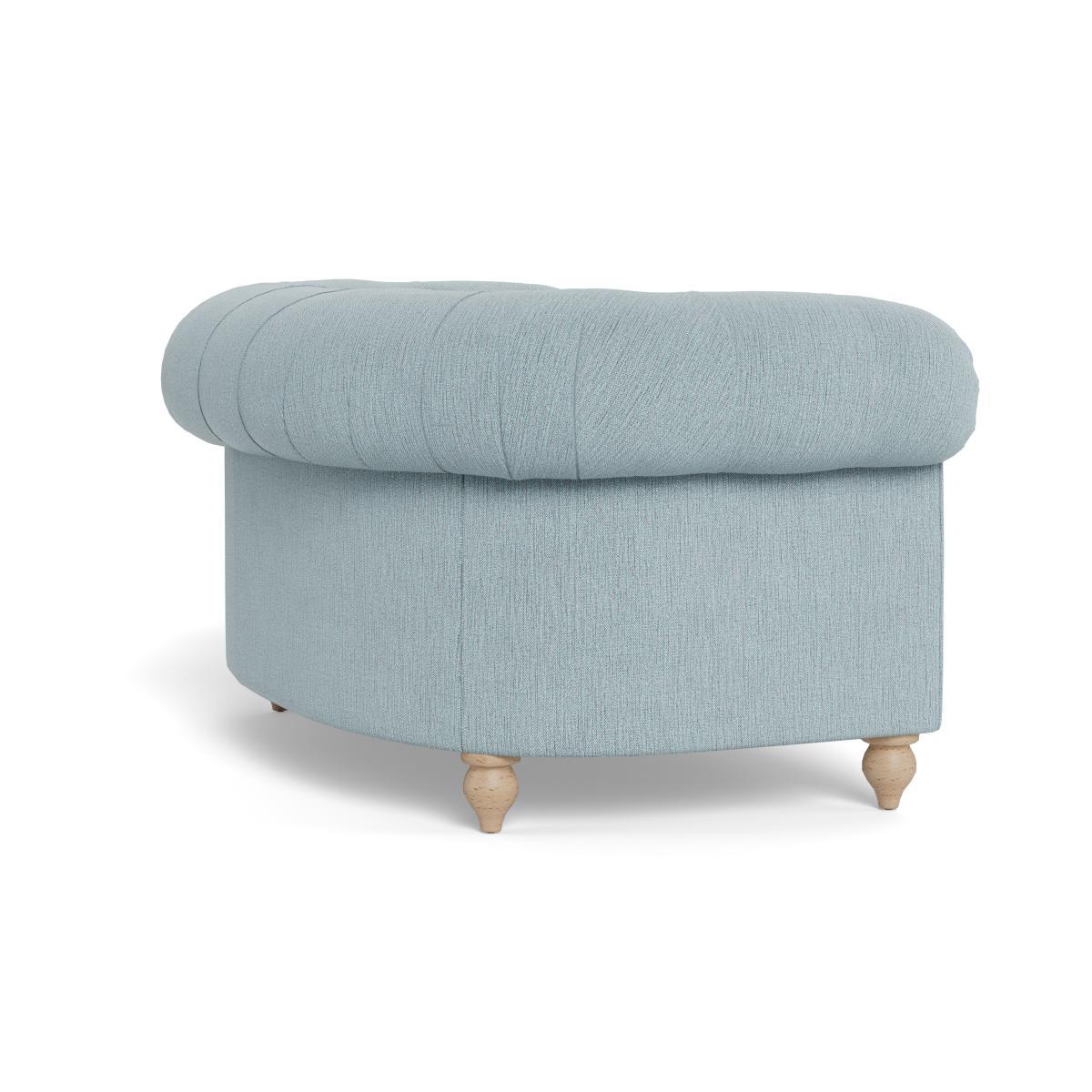 Heal's Fitzrovia Loveseat Smart Linen Mix Duck Egg Stained Oak Feet - Heal's UK Furniture – image 4