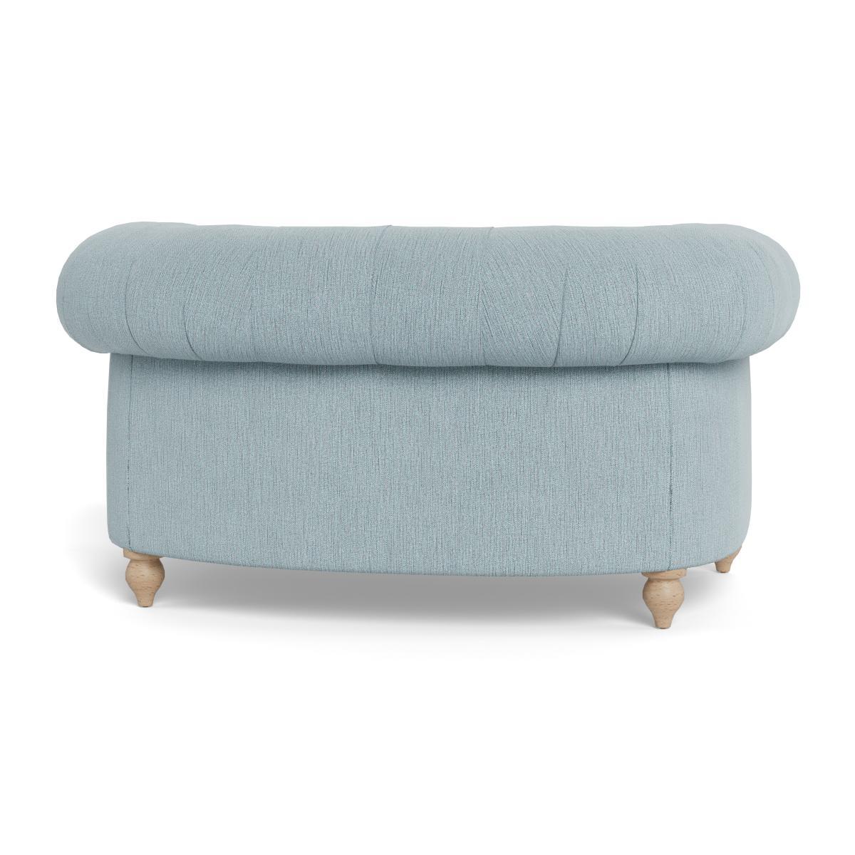 Heal's Fitzrovia Loveseat Smart Linen Mix Duck Egg Stained Oak Feet - Heal's UK Furniture – image 5