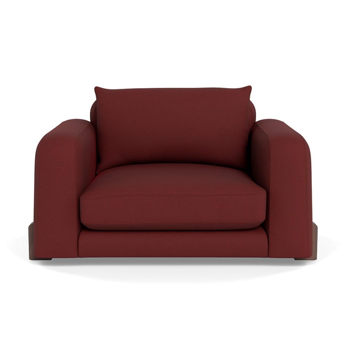 Heal's Nuvola Loveseat Capelo Linen-Cotton Etruscan Red Walnut Stained Feet – image 2