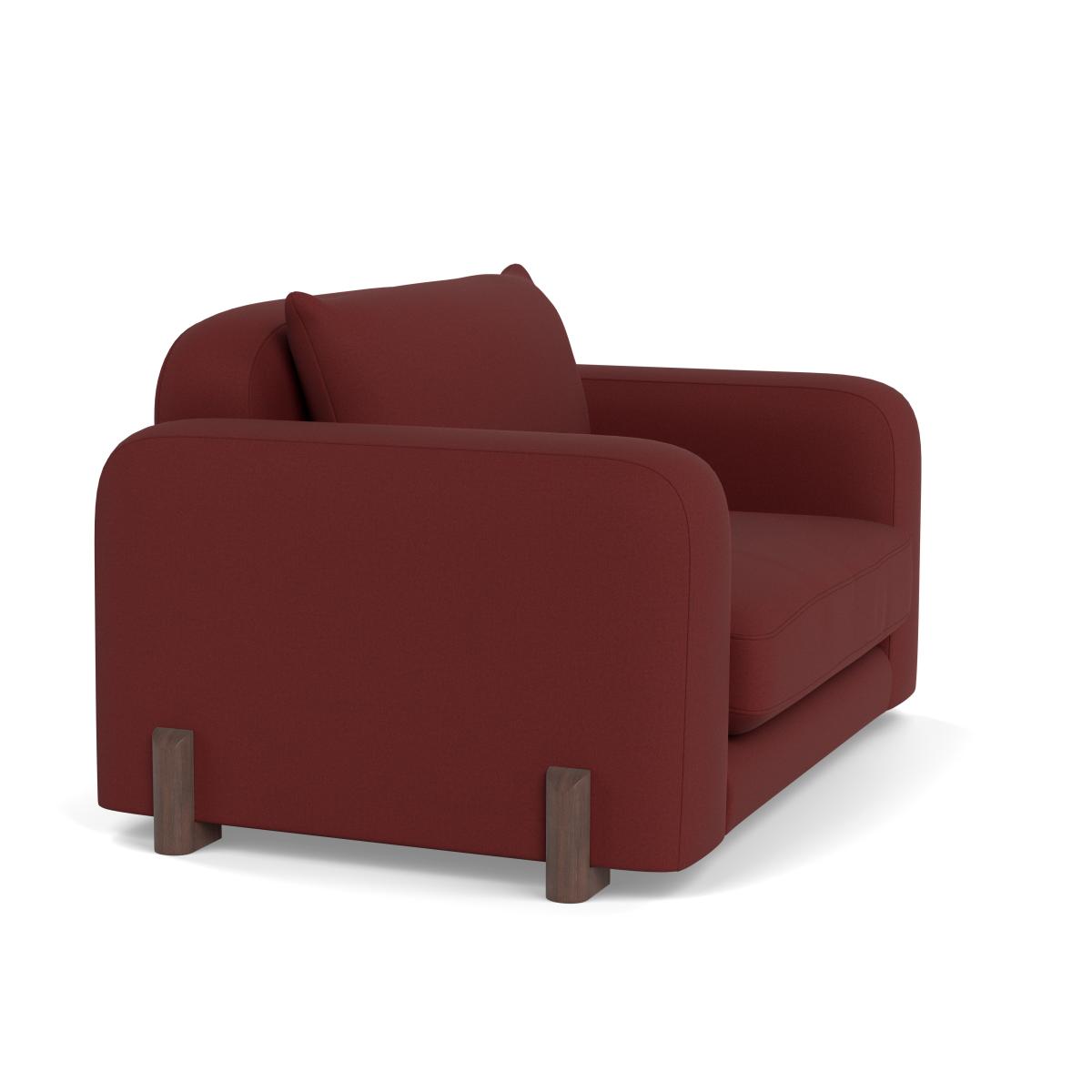 Heal's Nuvola Loveseat Capelo Linen-Cotton Etruscan Red Walnut Stained Feet – image 3