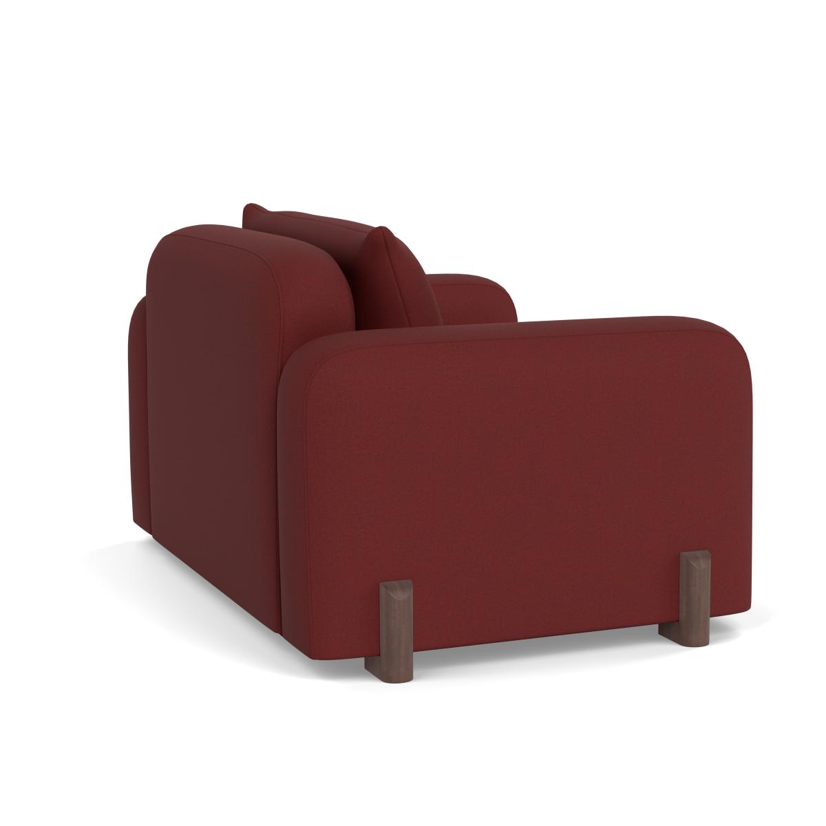 Heal's Nuvola Loveseat Capelo Linen-Cotton Etruscan Red Walnut Stained Feet – image 5