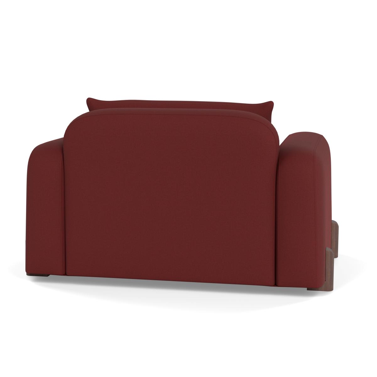 Heal's Nuvola Loveseat Capelo Linen-Cotton Etruscan Red Walnut Stained Feet – image 6