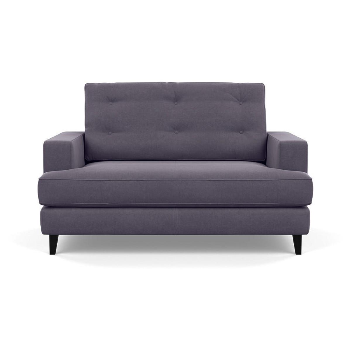 Heal's Mistral Loveseat Linen Shadow Black Feet – image 2