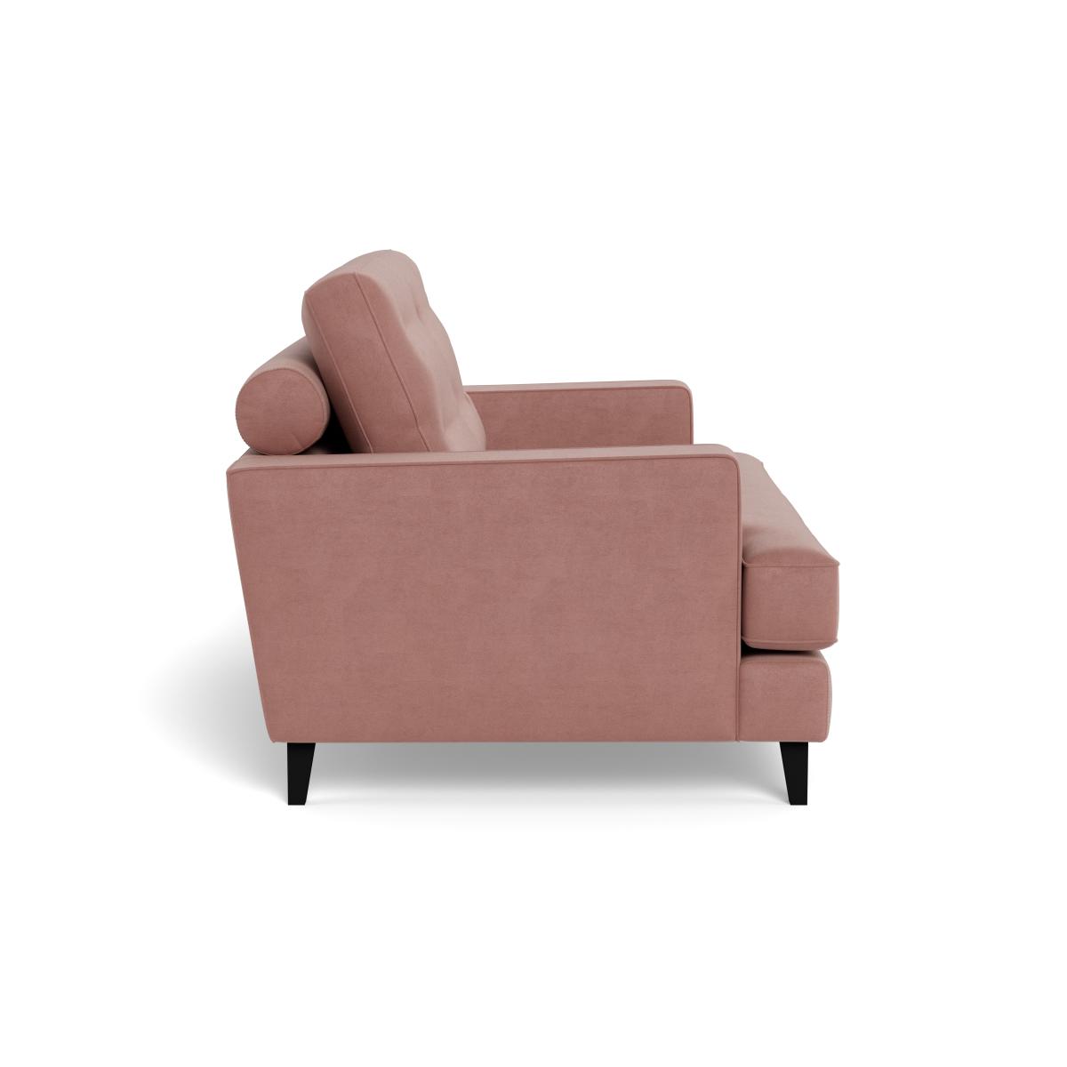 Heal's Mistral Loveseat Smart Luxe Velvet Dusky Pink Natural Beech Feet – image 4