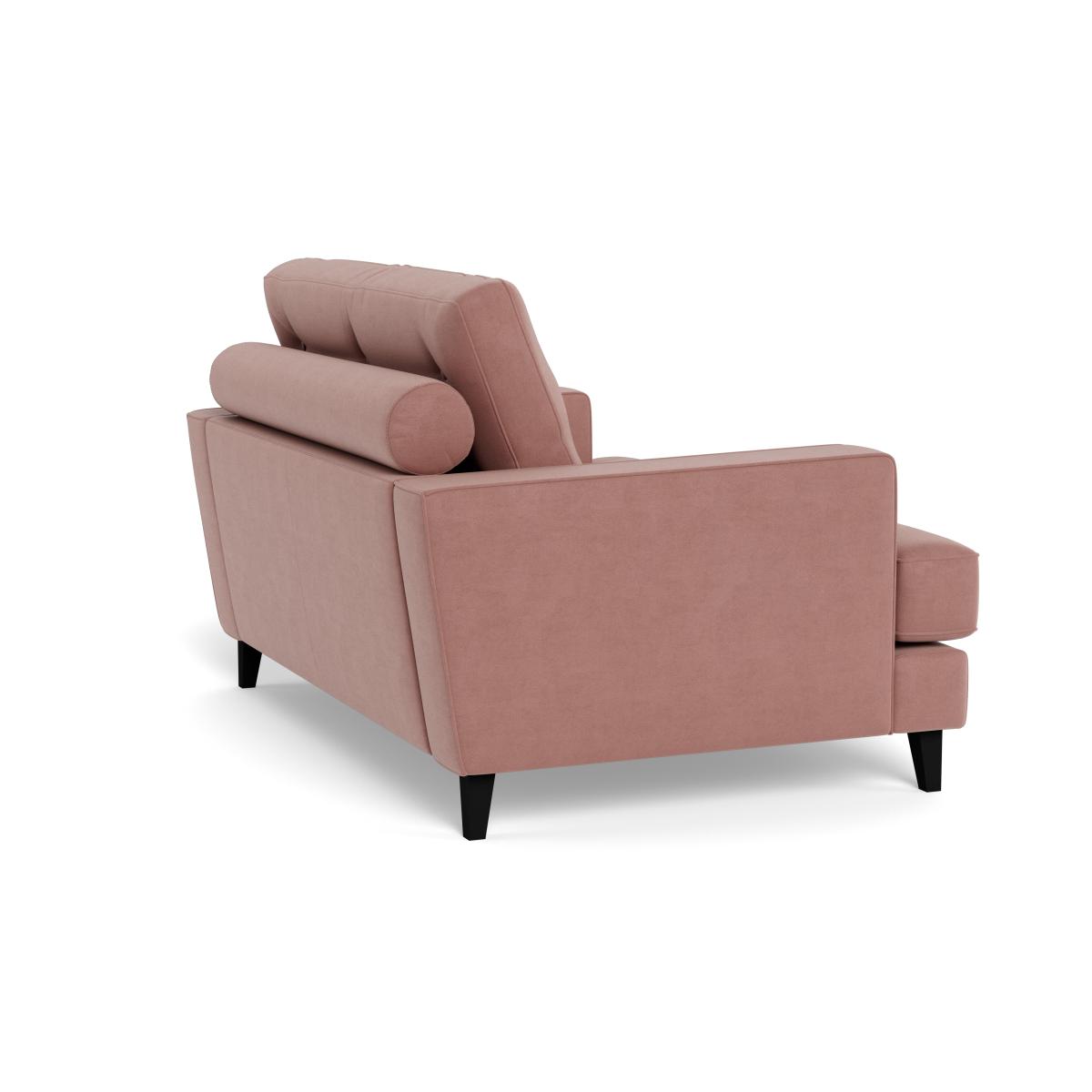 Heal's Mistral Loveseat Smart Luxe Velvet Dusky Pink Natural Beech Feet – image 5