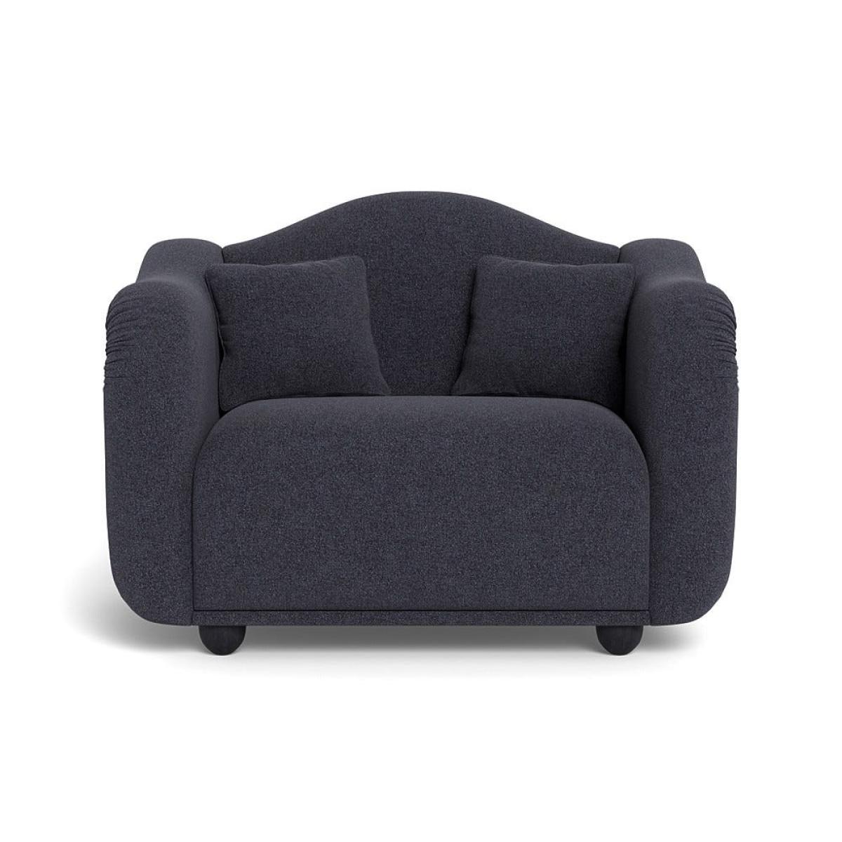 Heal's Tetbury Loveseat Texture Soot Black Beech Feet – image 2