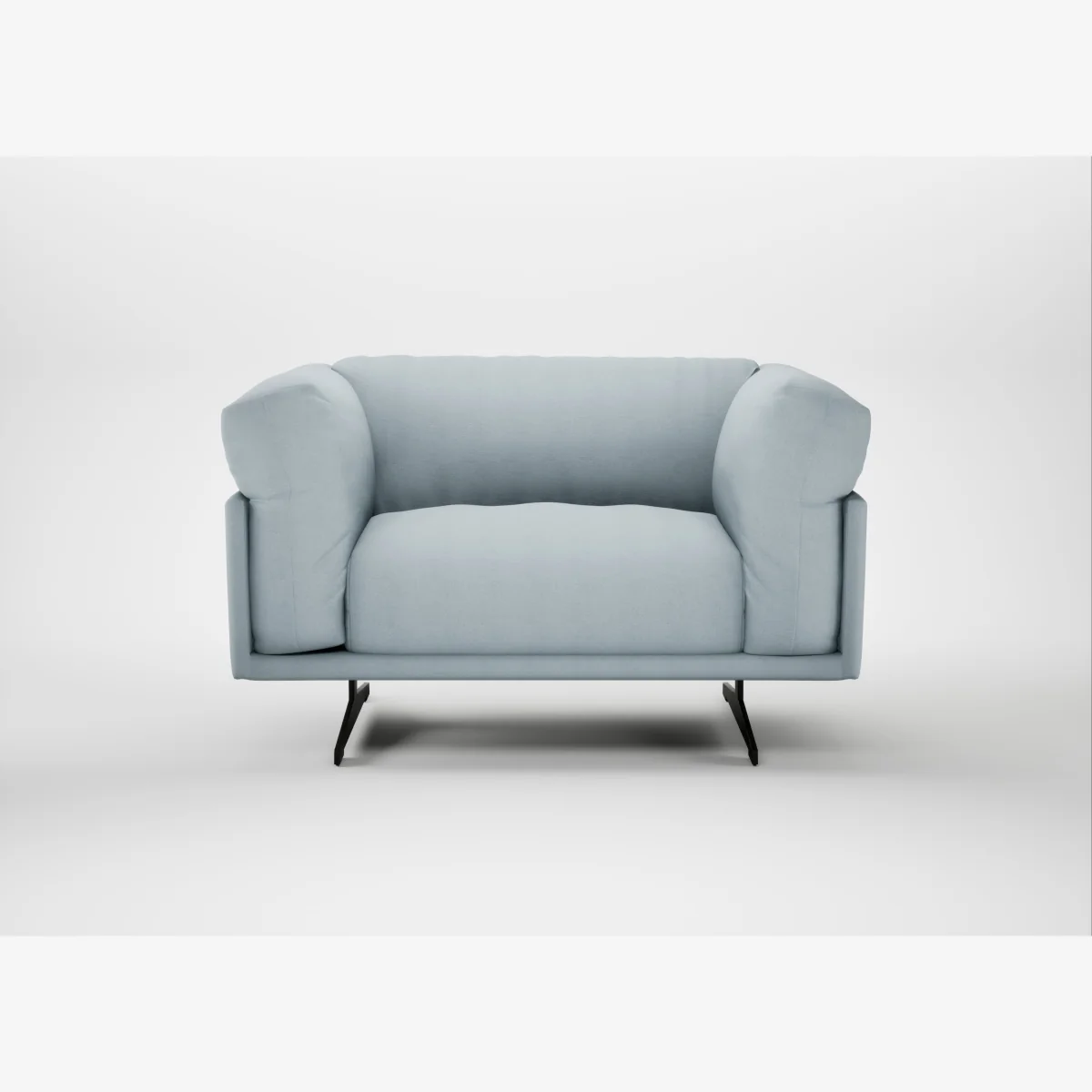 Heal's Novara Loveseat Capelo Linen-Cotton Sea Shanty Black Feet – image 1