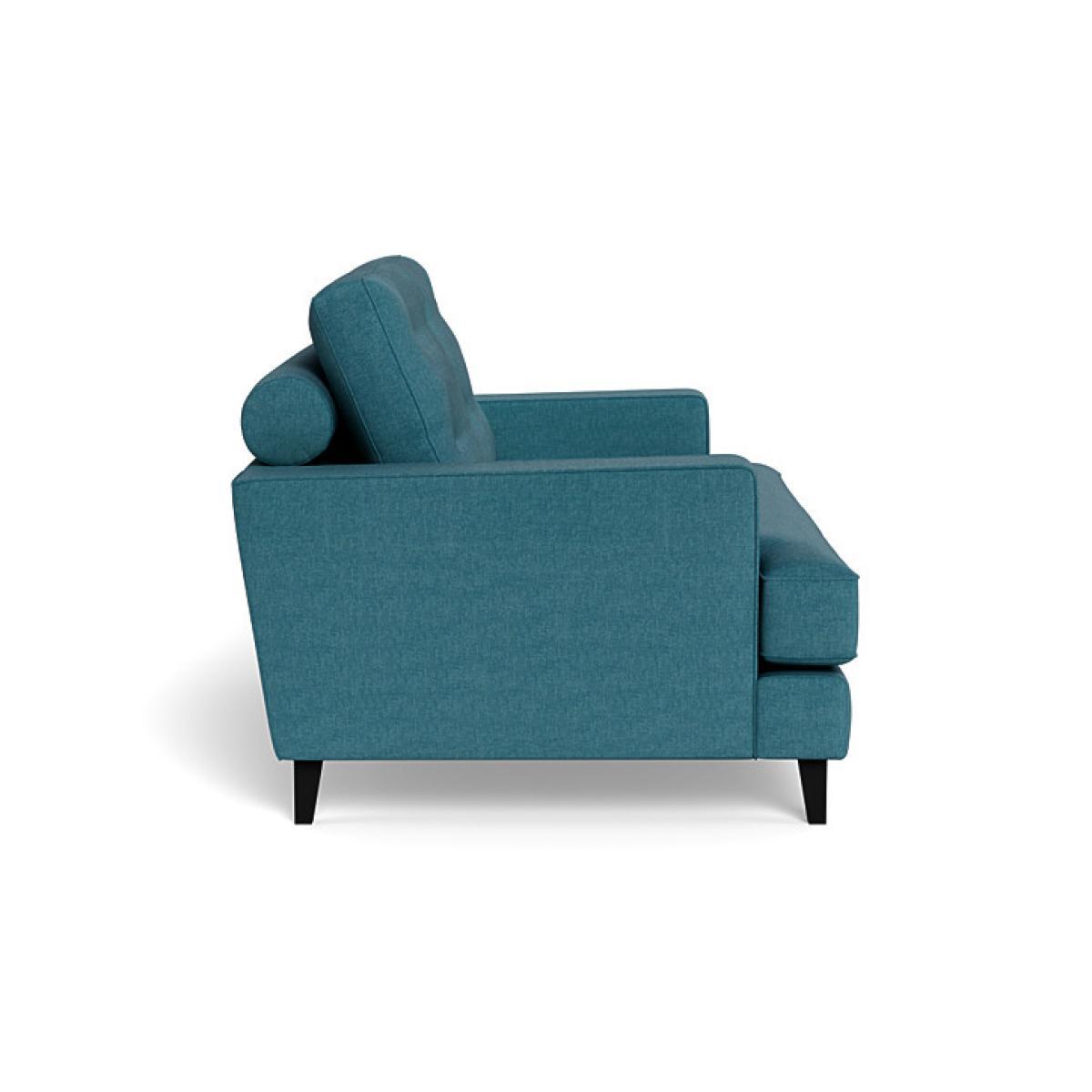 Heal's Mistral Loveseat Smart Linen Mix Grey Black Feet - Heal's UK Furniture – image 3