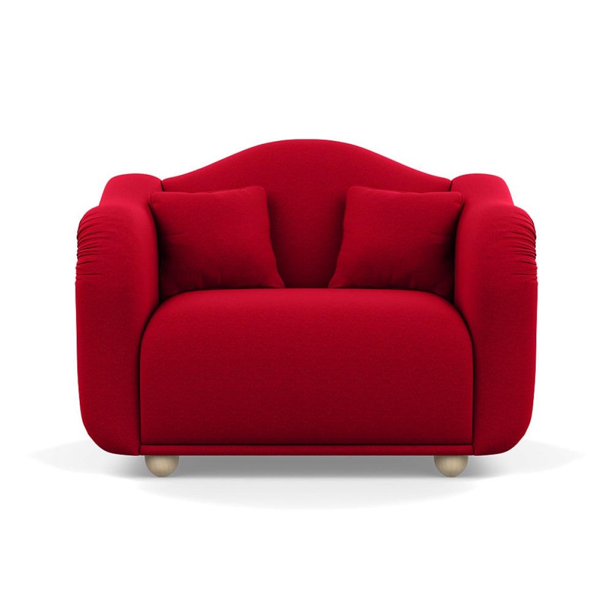 Heal's Tetbury Loveseat Melton Wool Red Oxide Natural Beech Feet – image 2