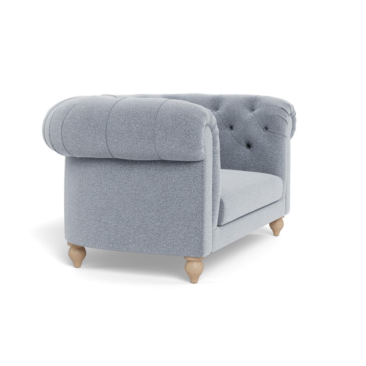 Heal's Fitzrovia Loveseat Boucle Steel Black Painted Feet – image 2