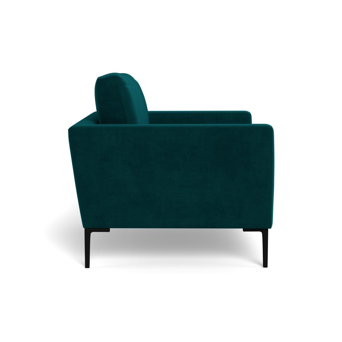 Heal's Eton Loveseat Textured Boucle Indigo Brass Feet - Heal's UK Furniture – image 3