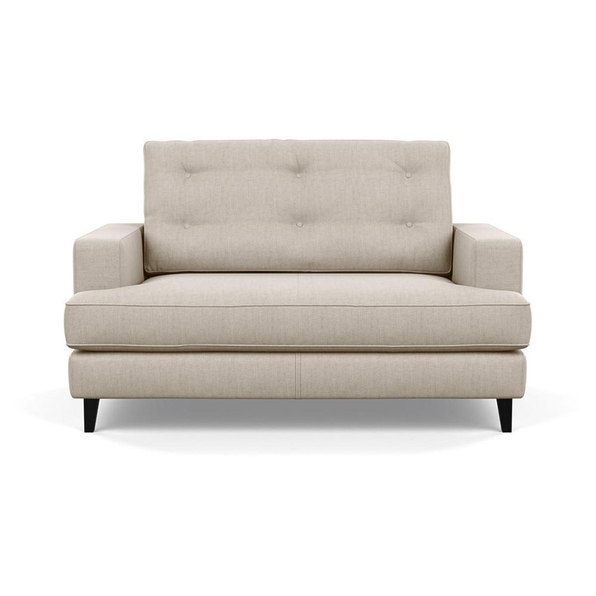 Heal's Mistral Loveseat Broad Weave Putty Black Feet – image 2