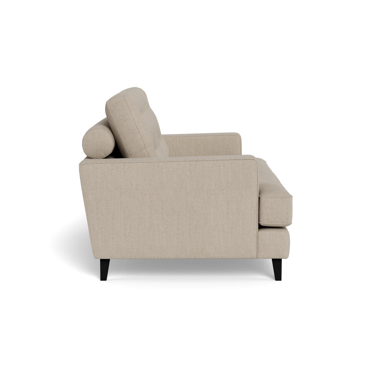 Heal's Mistral Loveseat Broad Weave Putty Black Feet – image 4