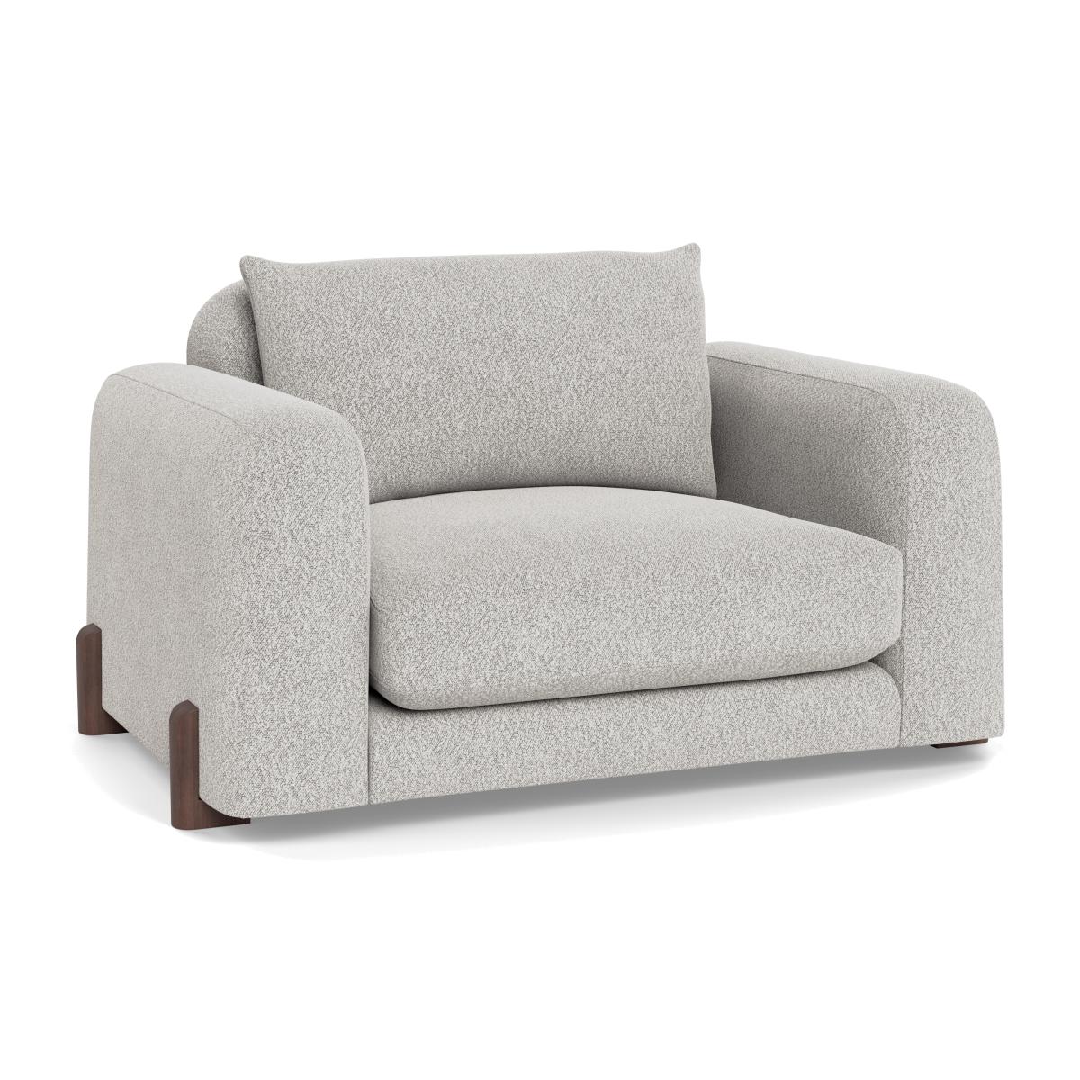 Heal's Nuvola Loveseat Smart Velvet Ocean Natural Oak Feet – image 1