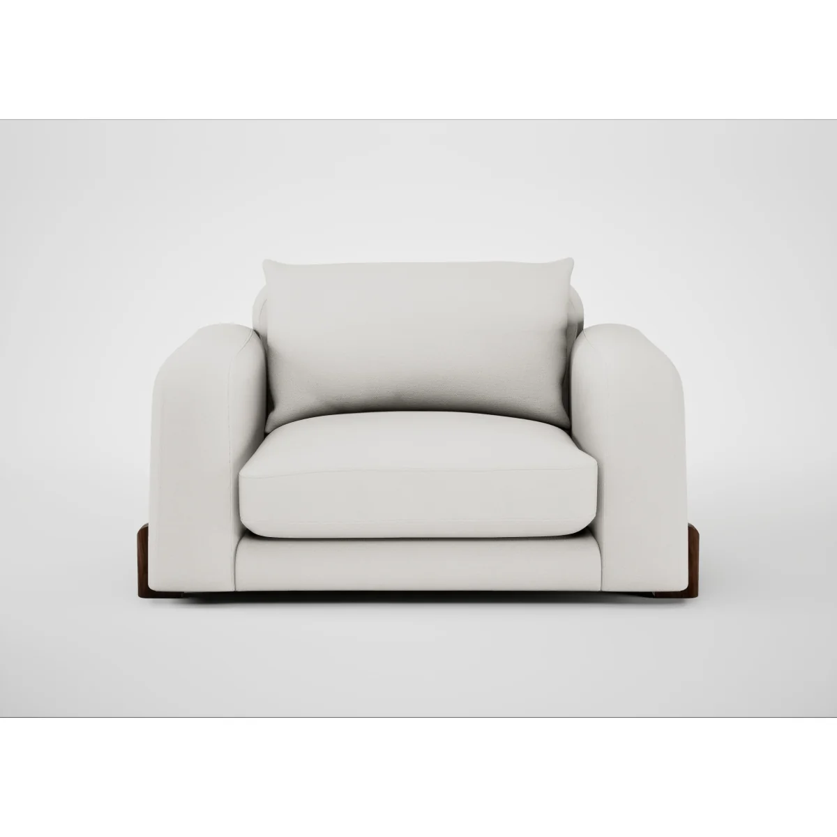 Heal's Nuvola Loveseat Cotton Velvet Russet Natural Feet – image 5