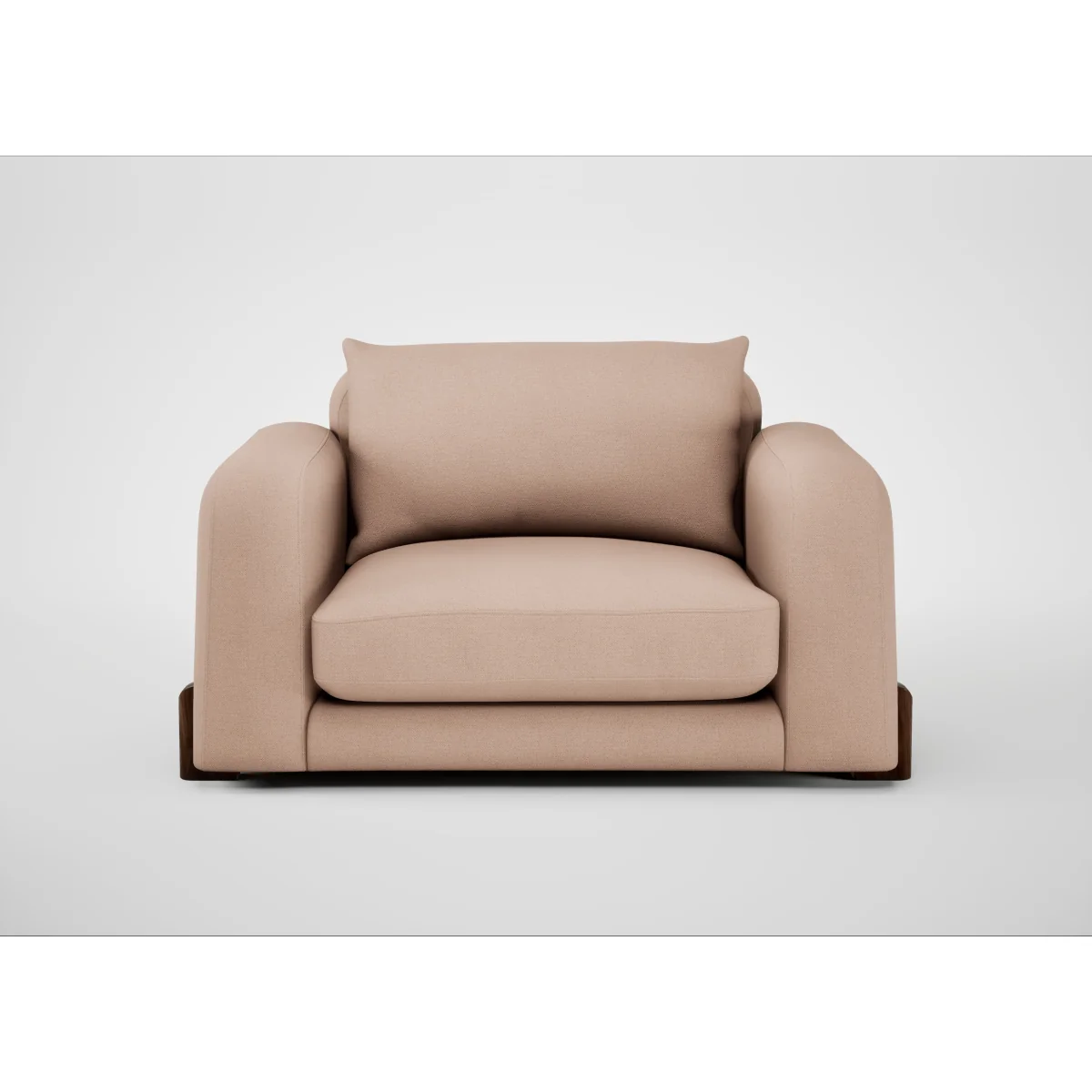 Heal's Nuvola Loveseat Cotton Velvet Russet Natural Feet – image 6