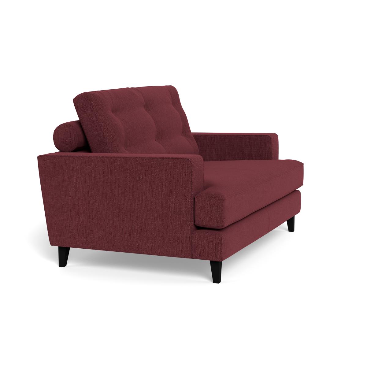 Heal's Mistral Loveseat Smart Linen Mix Maroon Black Feet – image 3