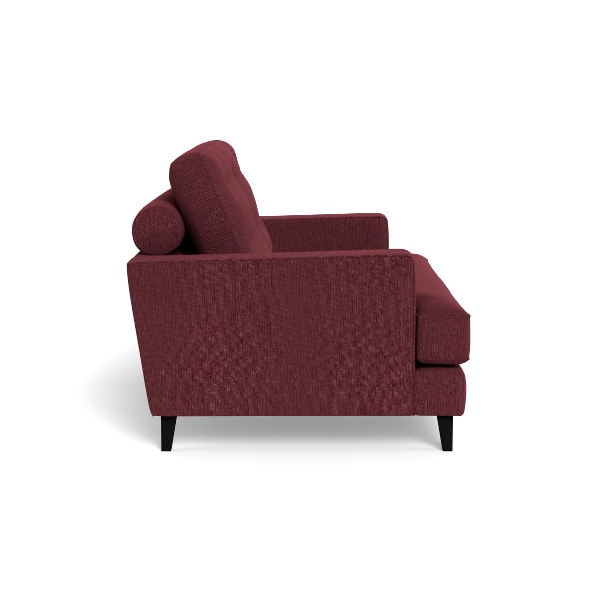 Heal's Mistral Loveseat Smart Linen Mix Maroon Black Feet – image 4