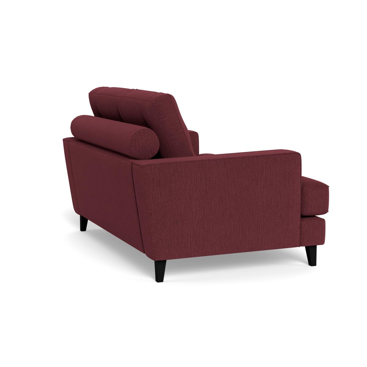Heal's Mistral Loveseat Smart Linen Mix Maroon Black Feet – image 5