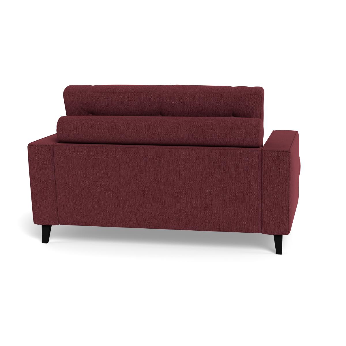 Heal's Mistral Loveseat Smart Linen Mix Maroon Black Feet – image 6