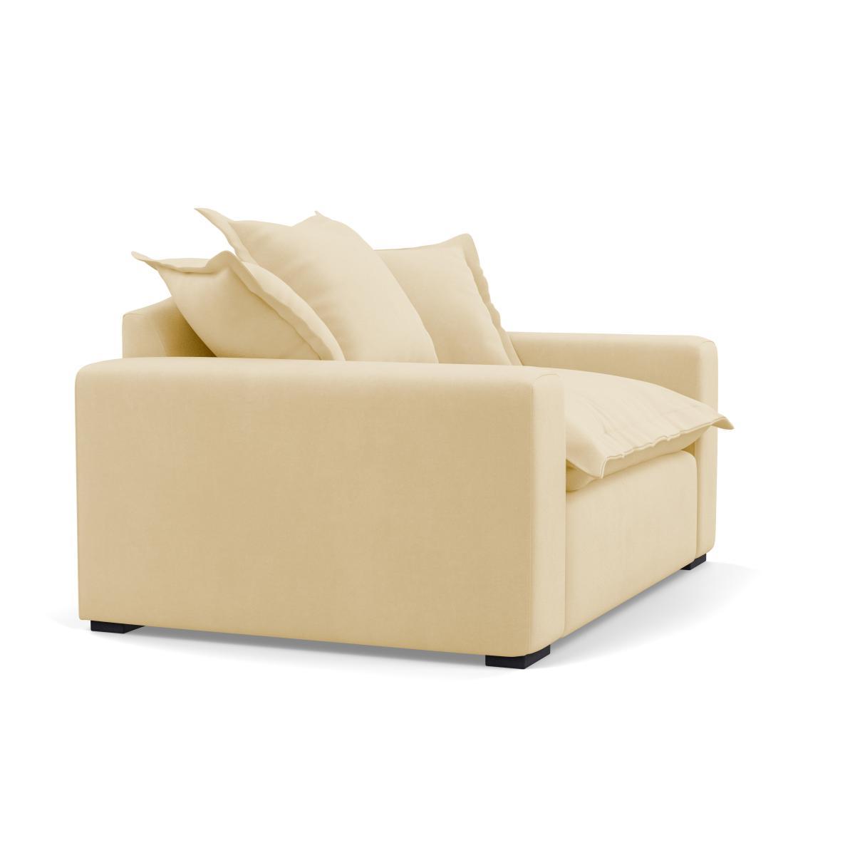 Heal's Brompton Loveseat Smart Luxe Velvet Biscuit Black Feet - Heal's UK Furniture – image 2