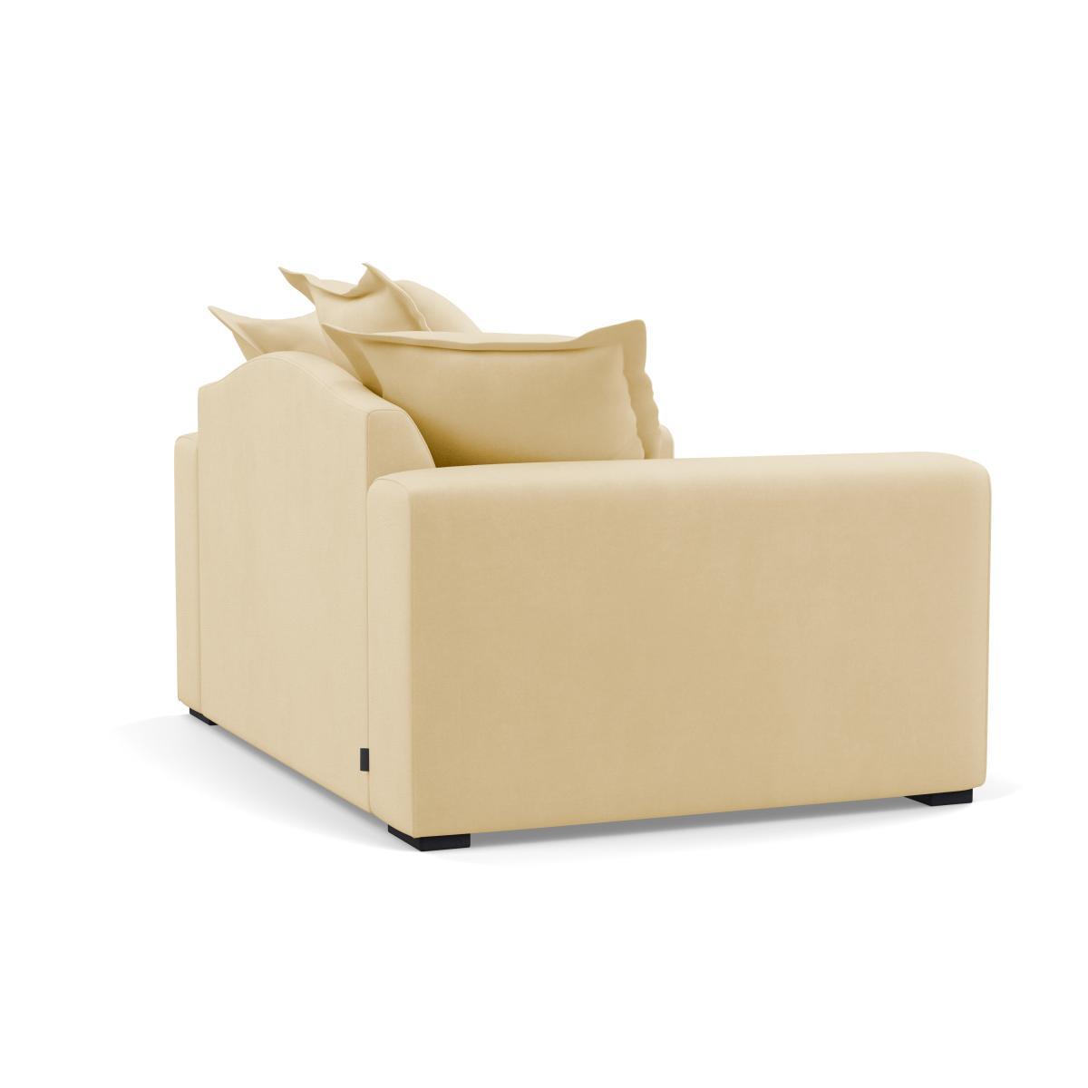 Heal's Brompton Loveseat Smart Luxe Velvet Biscuit Black Feet - Heal's UK Furniture – image 4