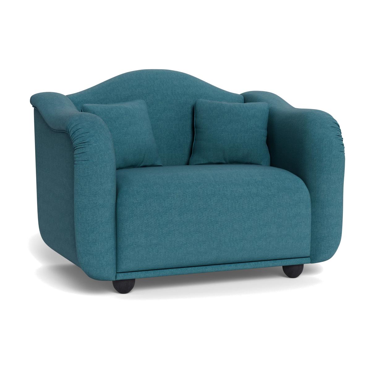 Heal's Tetbury Loveseat Brushed Cotton Cadet Natural Beech Feet – image 1