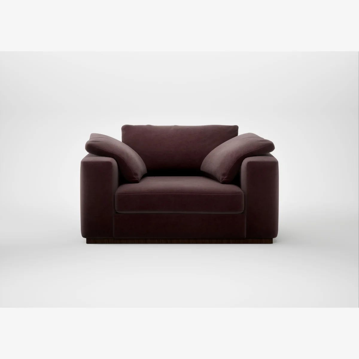 Heal's Trento Loveseat Smart Luxe Velvet Acorn – image 1