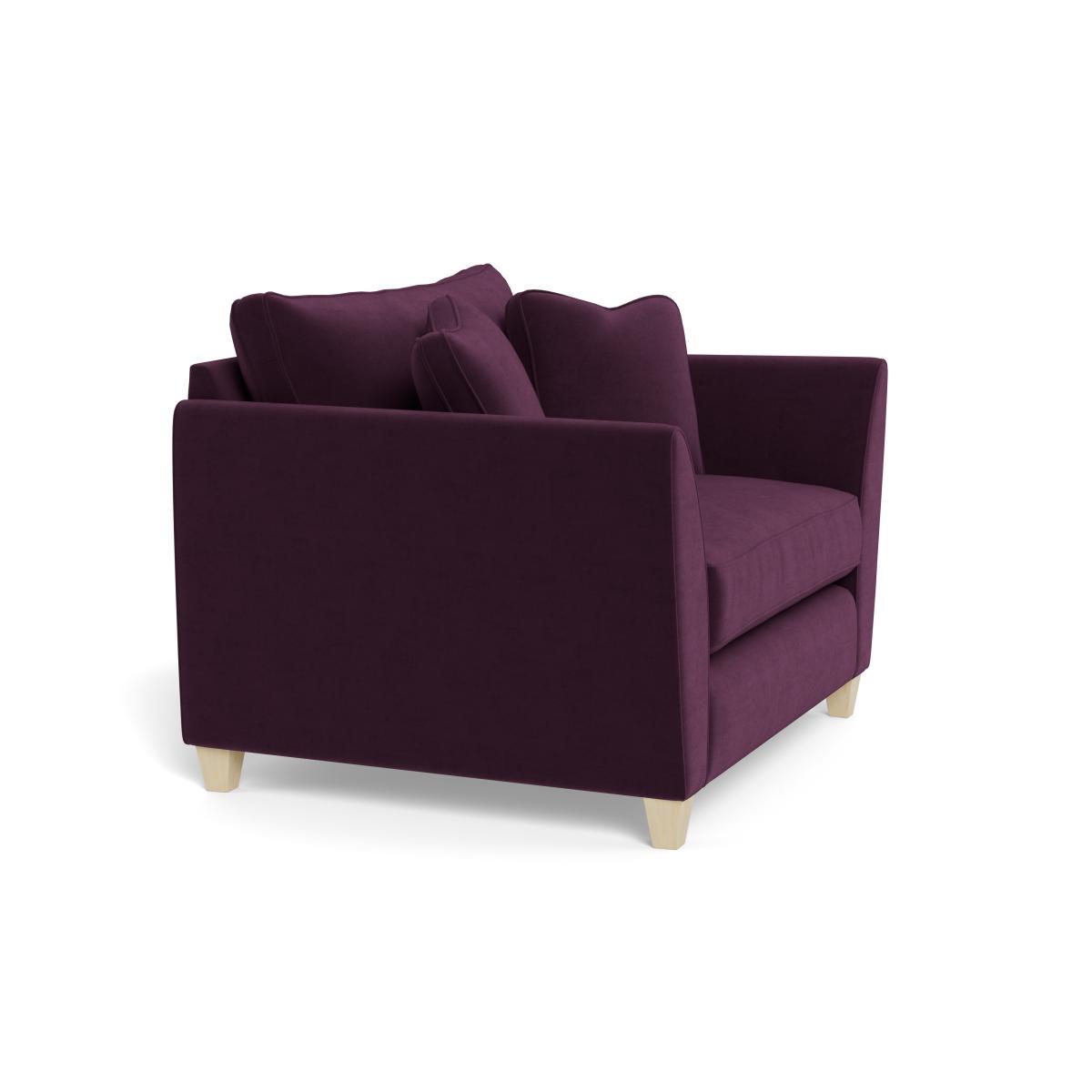 Heal's Torino Loveseat Velvet Grape Black Feet - Heal's UK Furniture – image 2
